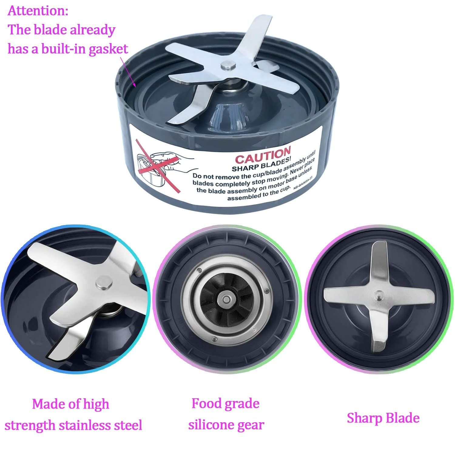 [UPGRADE] Replacement Blender Blade Parts for 600w 900w Blender including view 2