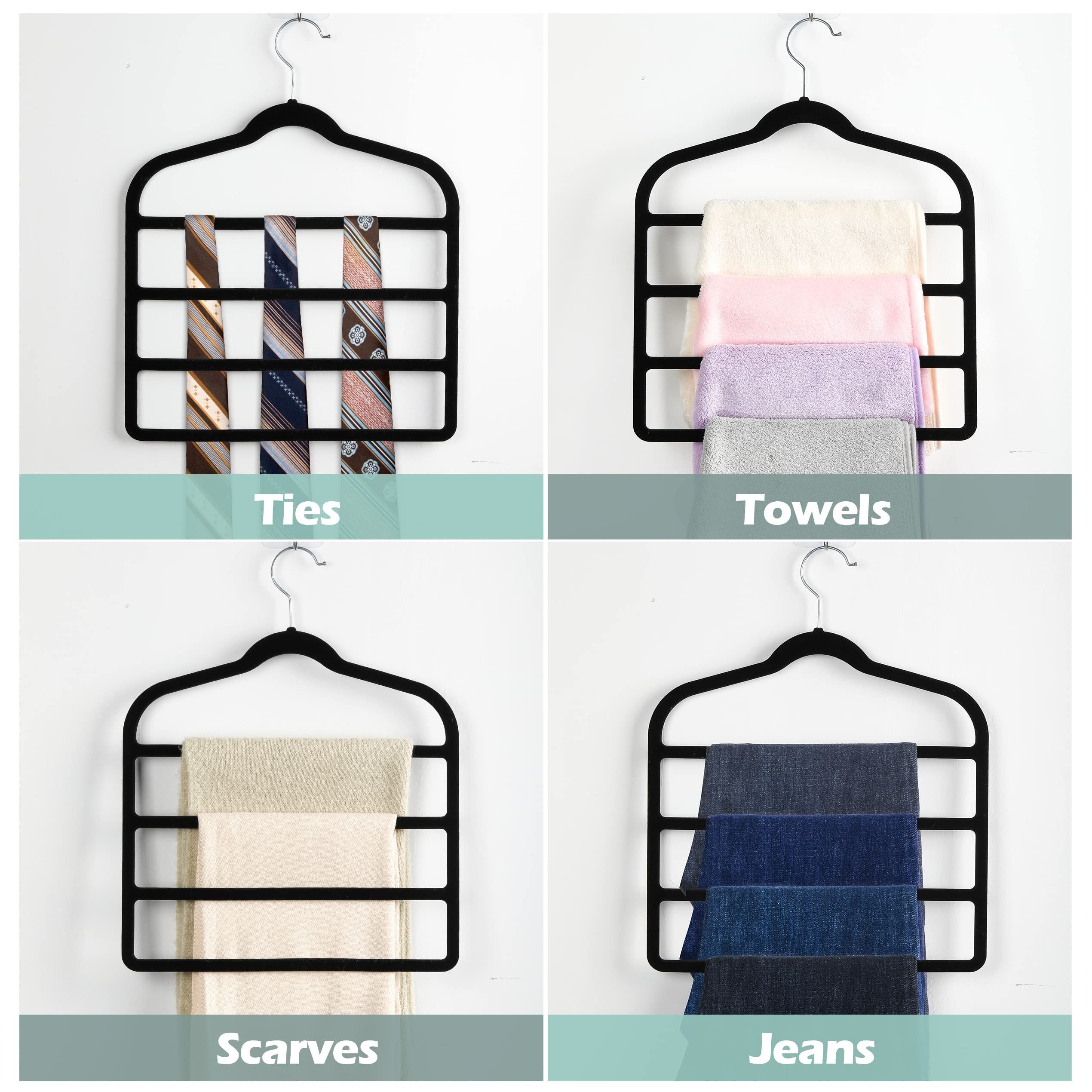 Velvet Pant Clothes Hanger Space Saving Non-Slip Shorts Hanger view 3