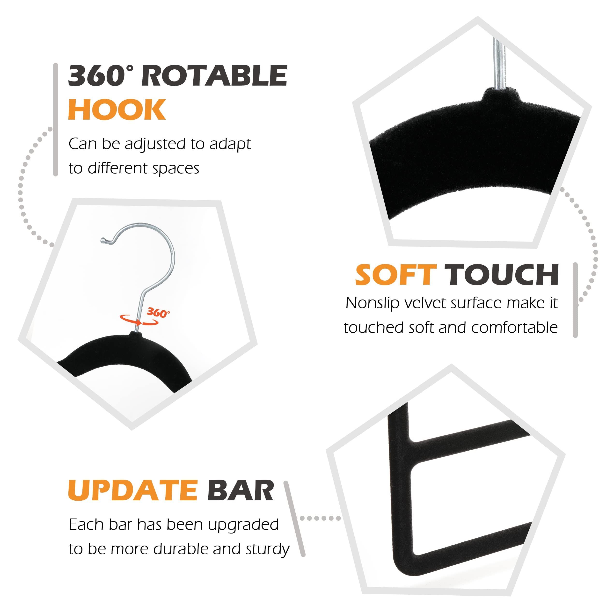 Velvet Pant Clothes Hanger Space Saving Non-Slip Shorts Hanger view 5