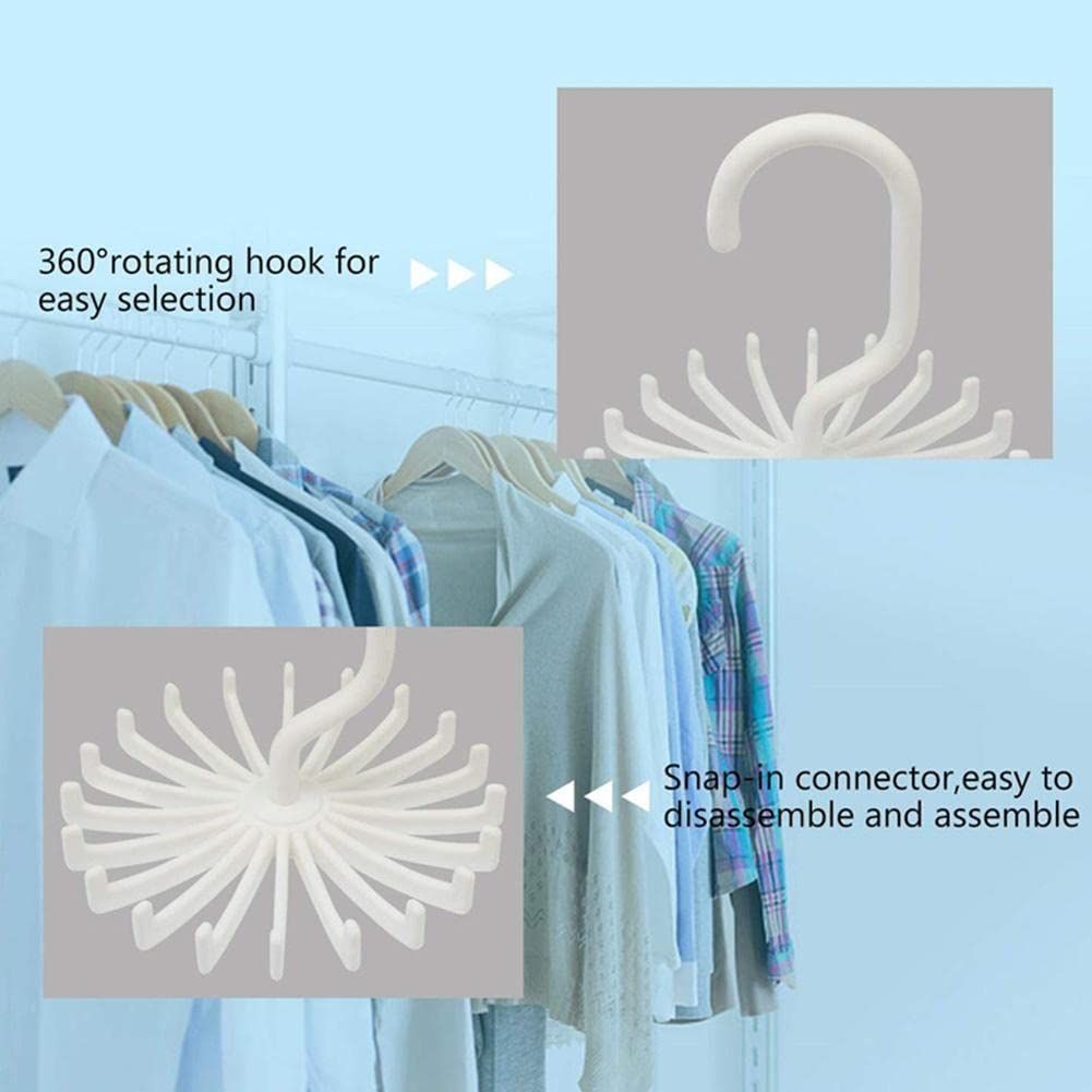 Rotating Tie Rack Adjustable Tie Hanger Holds 20 Neck Ties Organizer Men for view 3