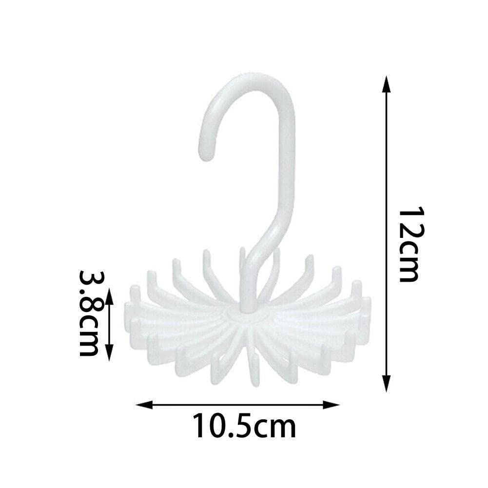 Rotating Tie Rack Adjustable Tie Hanger Holds 20 Neck Ties Organizer Men for view 5