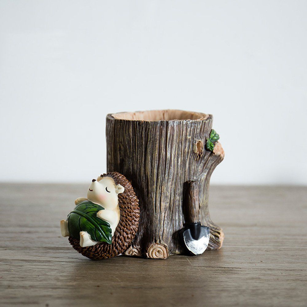 Cute Hedgehog Desk Pen Pencil Pot Holder view 2