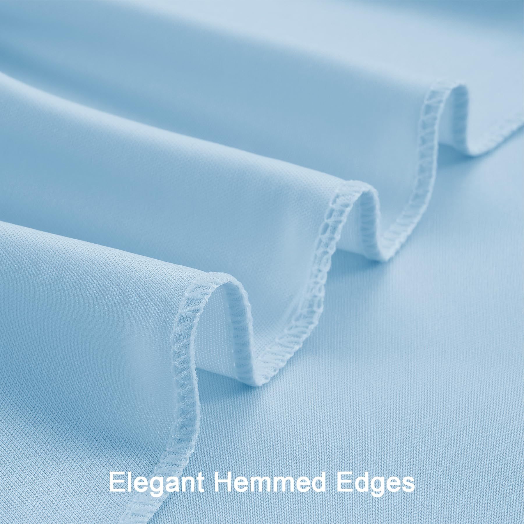 2 Pack Baby Blue Spandex Round Table Cloth for 72 in Tables view 4
