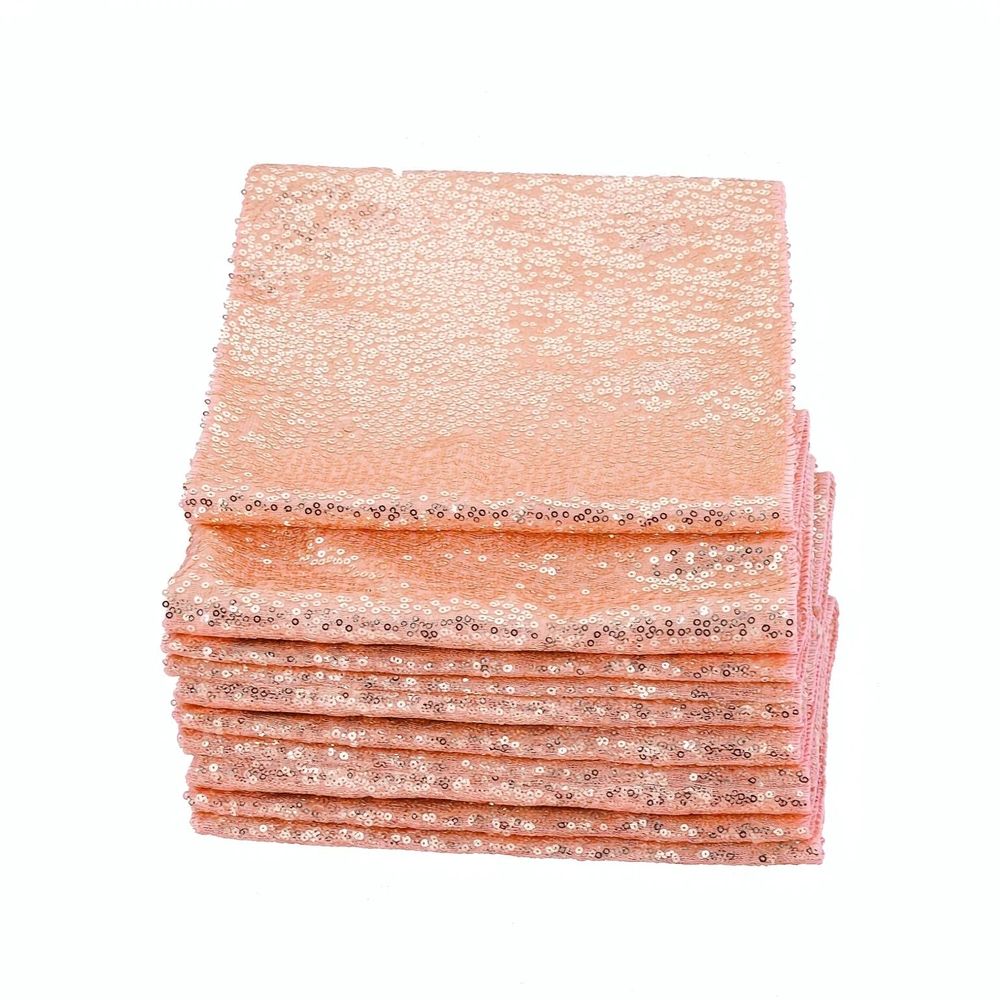 12 X 108 Inch 6 Pack Rosegold Sequin for Wedding Bridal Shower Fall