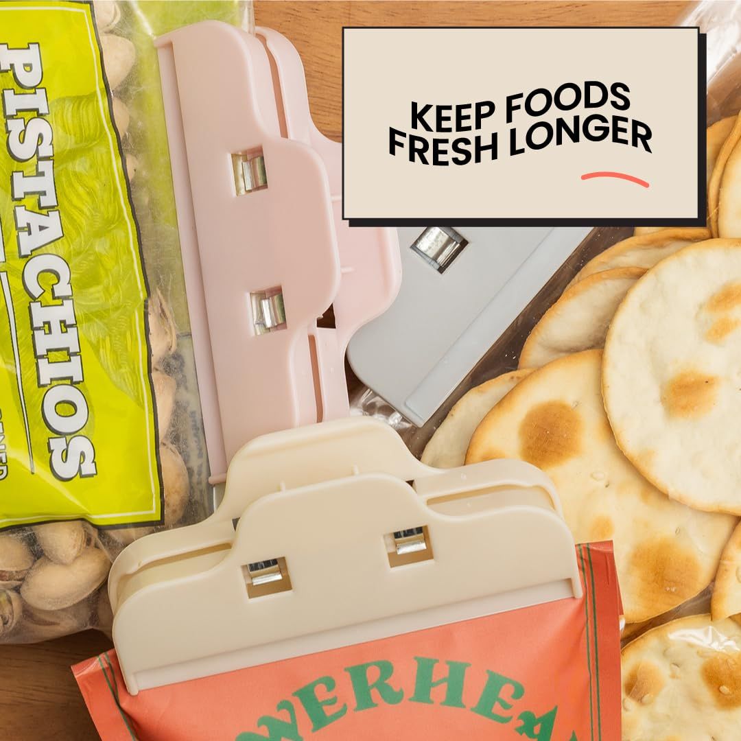 Chip Clip- 6pcs- Versatile Bag Clips for Chips- Easy to Use Food Clips view 2