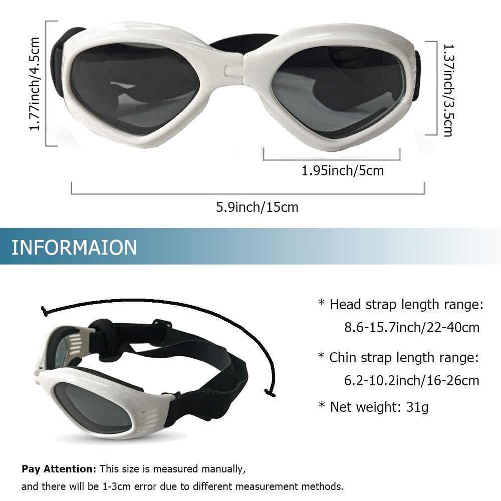 Small Dog Goggles Sun' UV Protection Puppy Goggles Windproof Small Pet view 5
