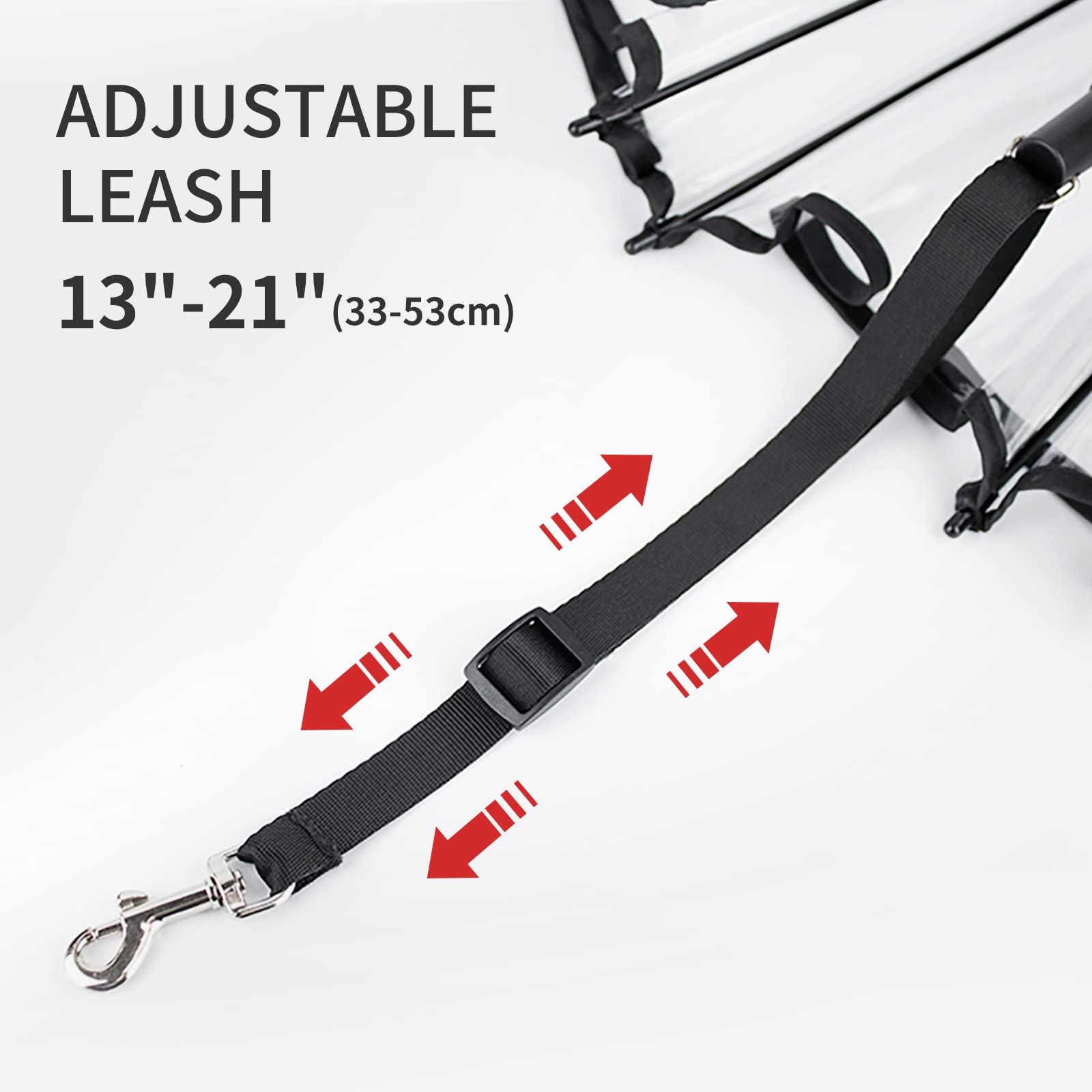 Umbrella for Small Dogs, Pet Umbrella for Dogs in Rainy Day with Adjustable view 3