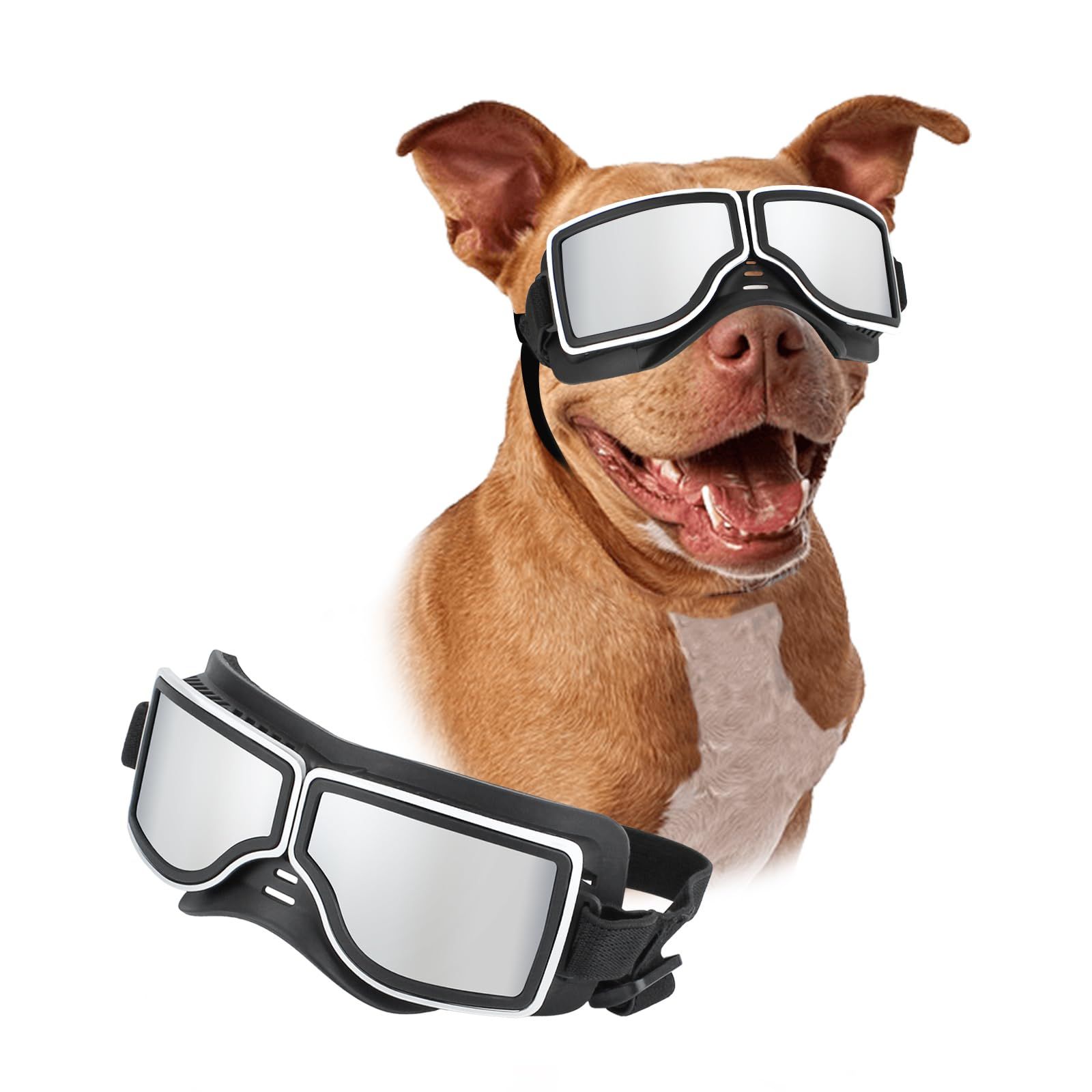 Dog Goggles Large Breed, Dog Sunglasses Medium Breed UV Protection Glasses for