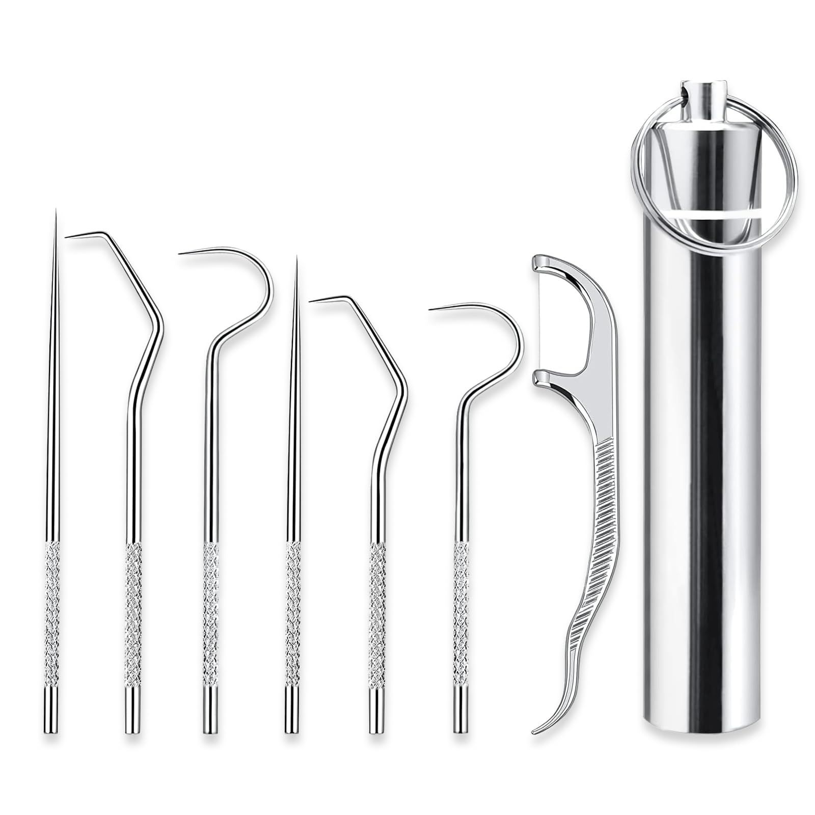 Metal Toothpicks for Teeth Set (7Pcs )