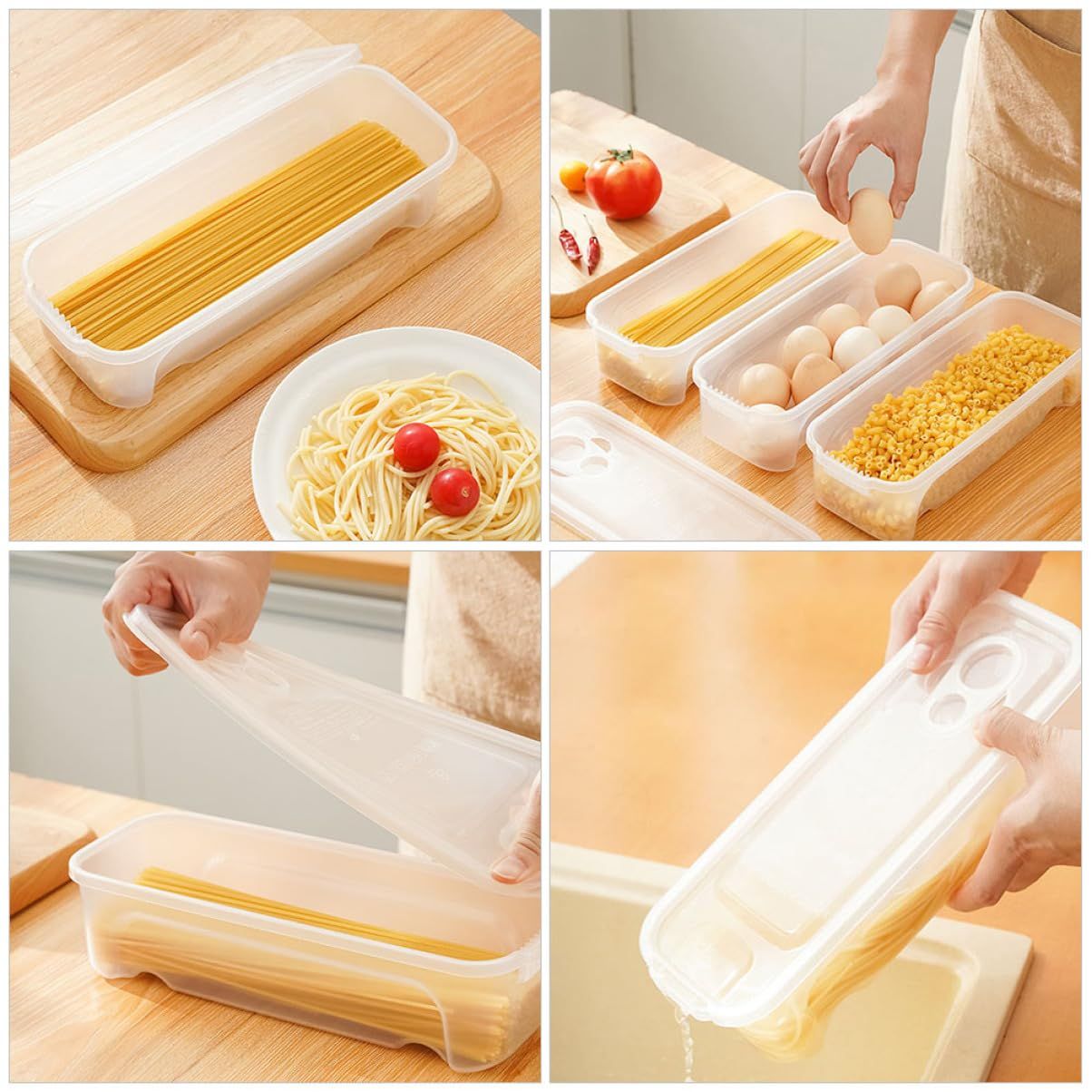2pcs Microwave Pasta Pot Cereal Food Storage Container Food Containers view 3