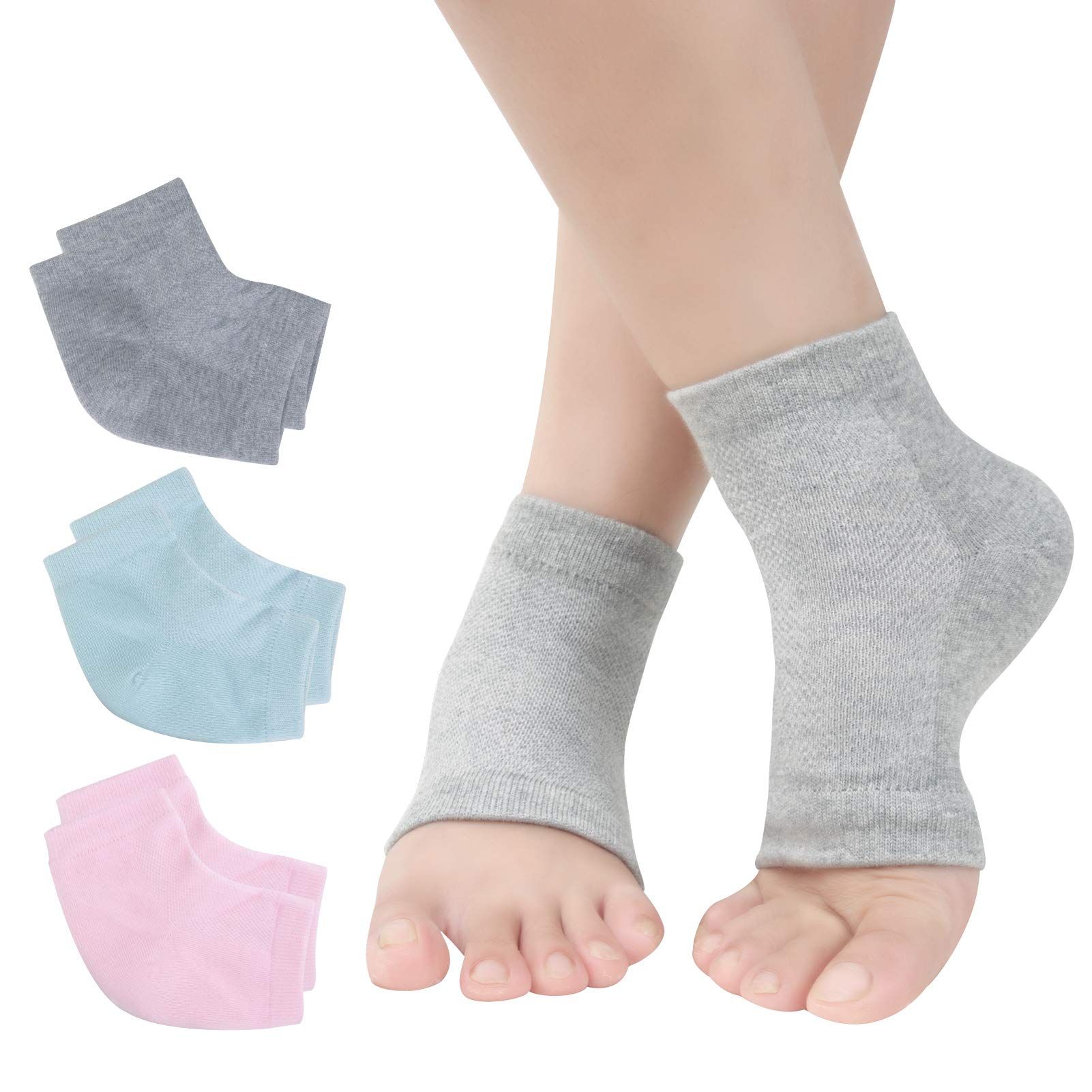 Vented Moisturizing Gel Heel Socks