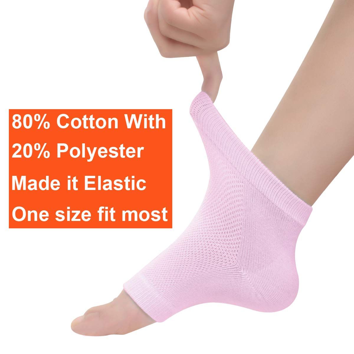 Vented Moisturizing Gel Heel Socks view 5