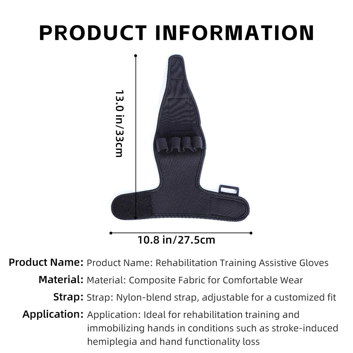 Hand Wrist Brace Finger Splint Anti-Spasticity Rehabilitation Gloves - Hand view 2