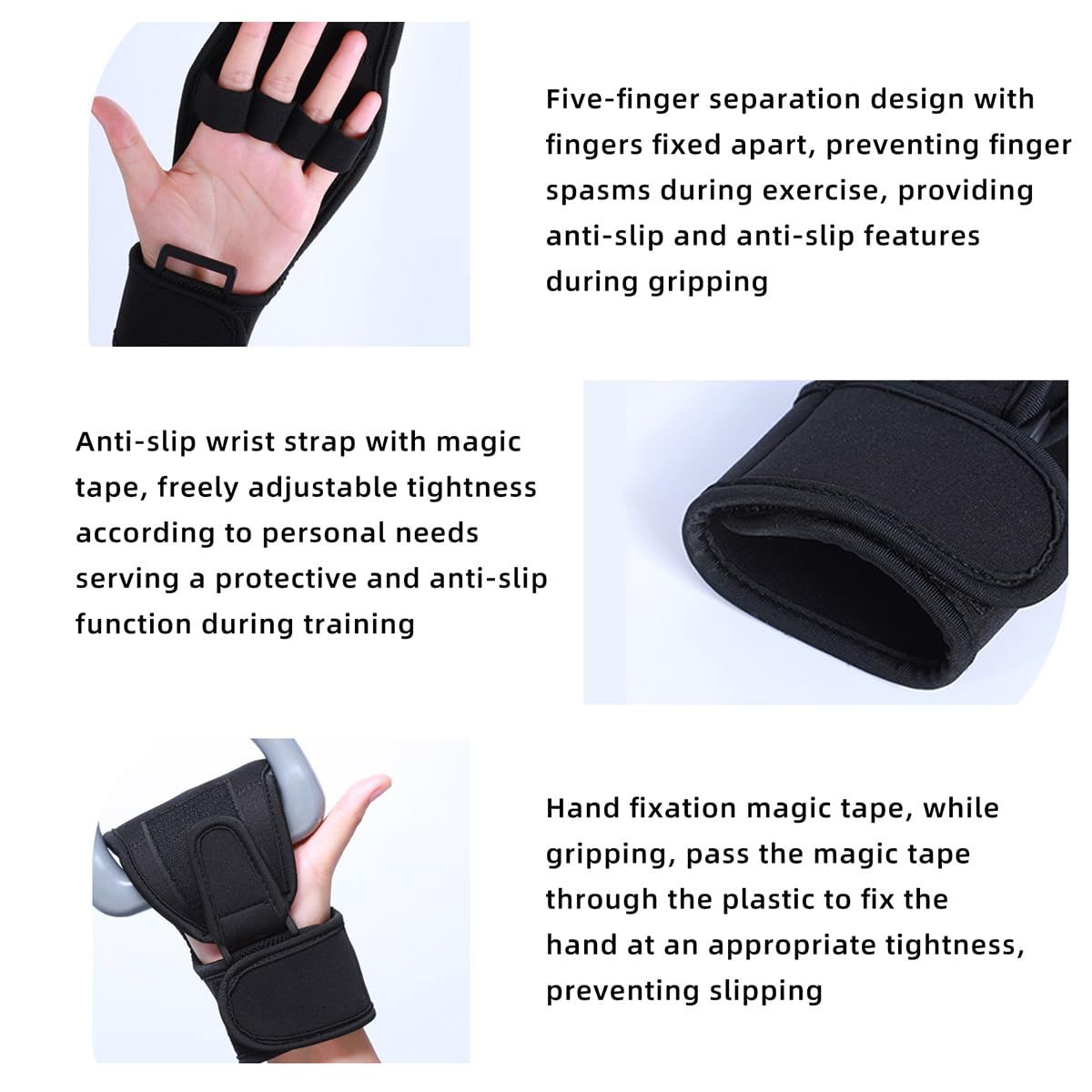 Hand Wrist Brace Finger Splint Anti-Spasticity Rehabilitation Gloves - Hand view 3
