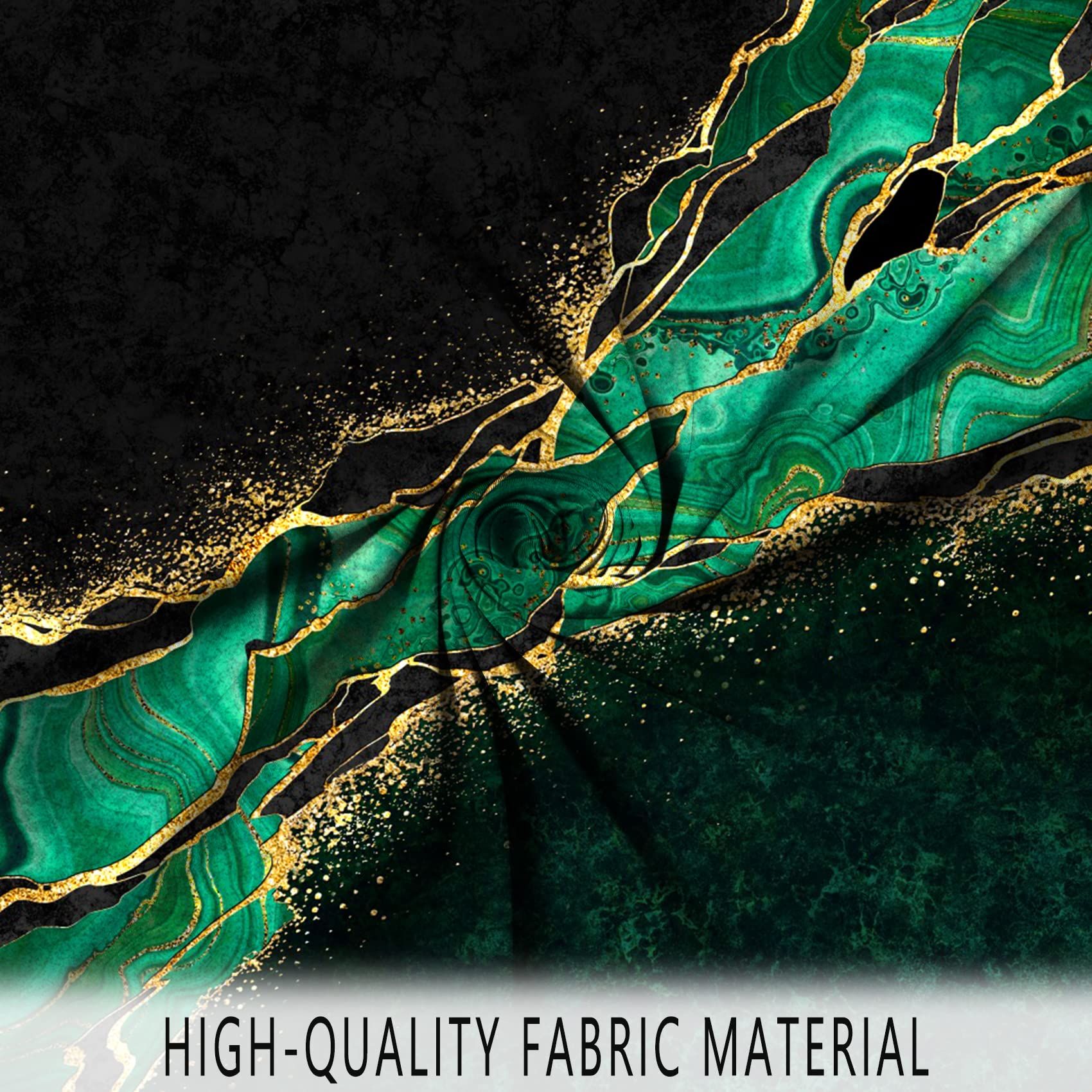 Black Green Marble Shower Curtain view 4