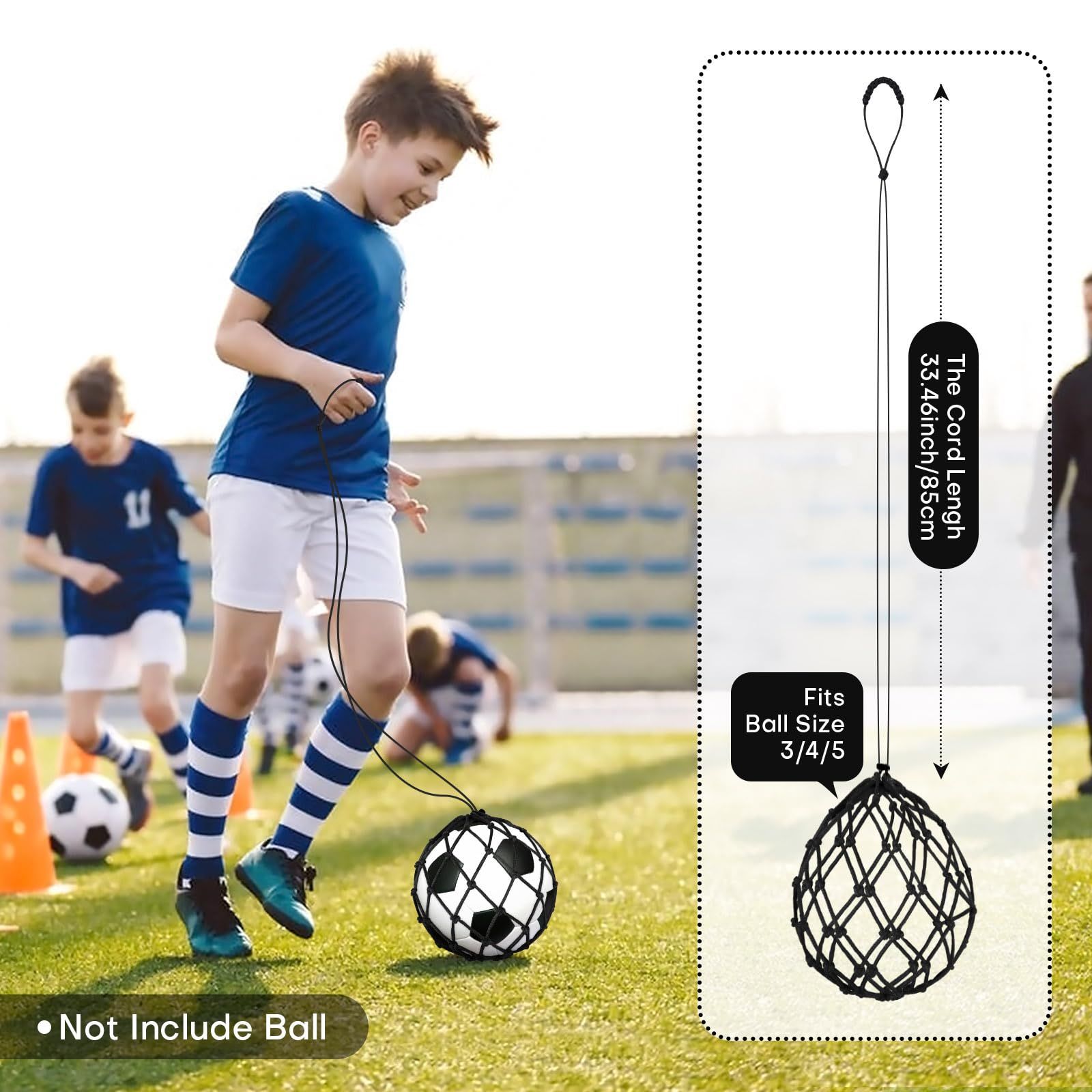 2PCS Football Kick Trainer Soccer Ball Net Kicker view 2