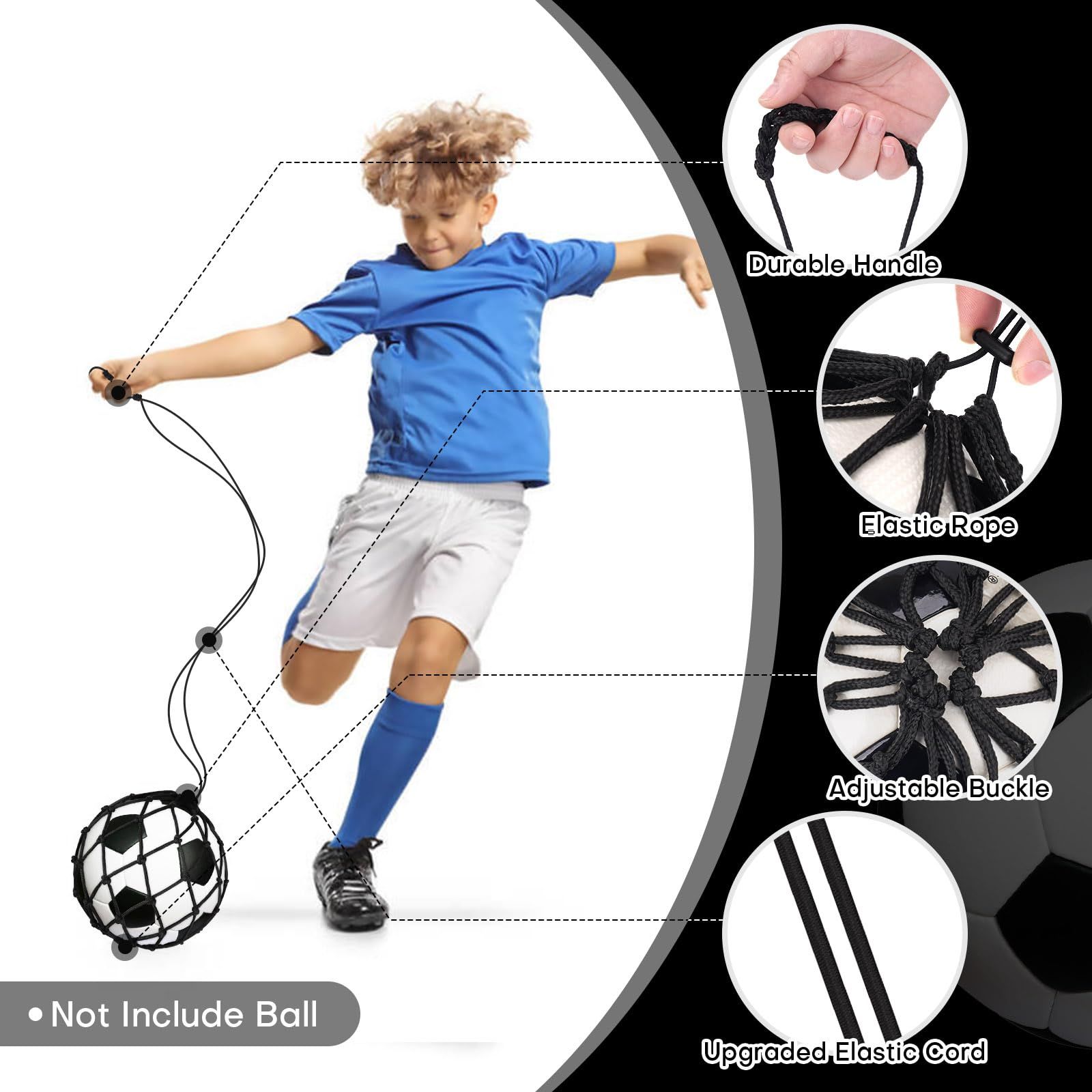 2PCS Football Kick Trainer Soccer Ball Net Kicker view 3