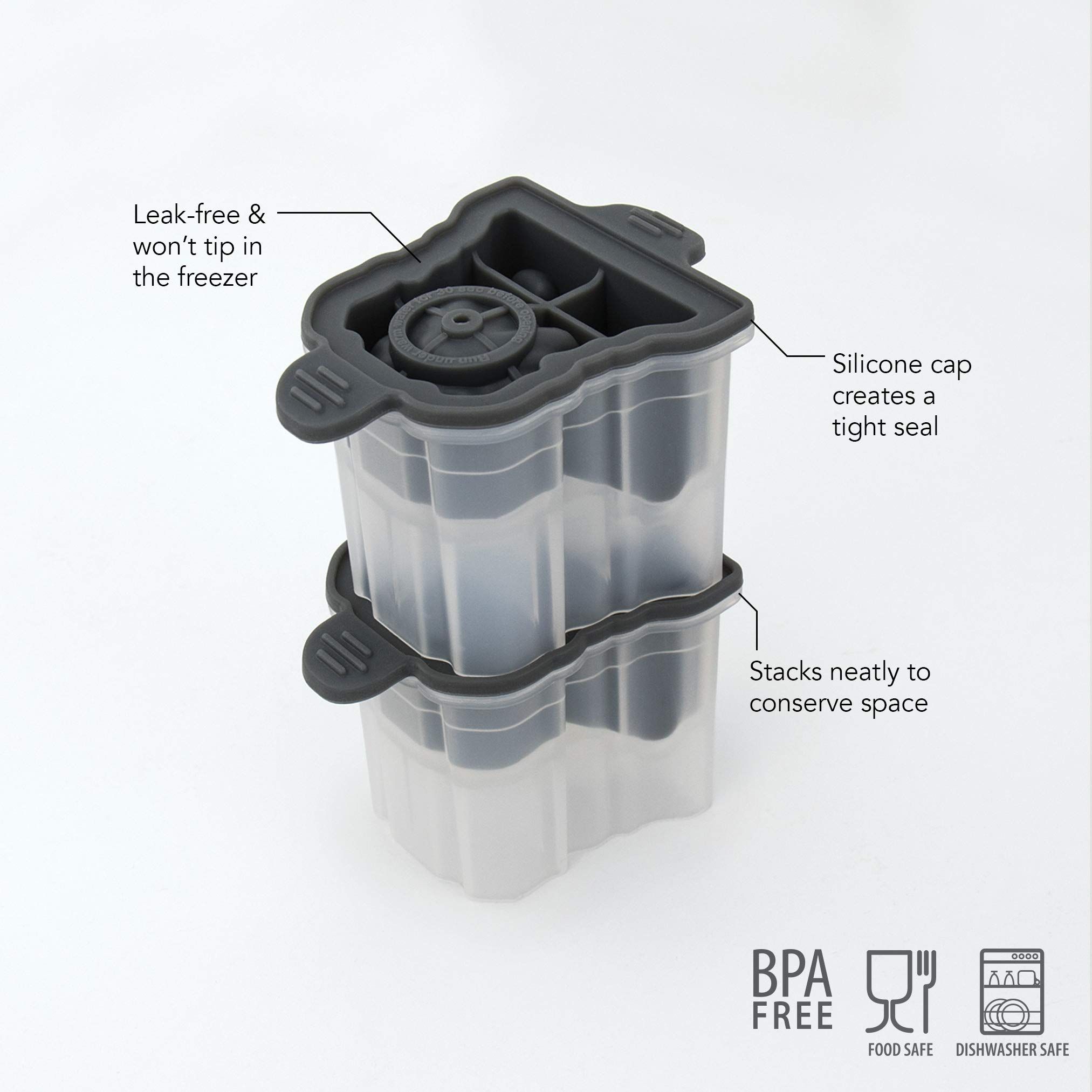 Slow-Melting, Leak, Reusable, & BPA-Free Craft Ice Molds for Whiskey view 2