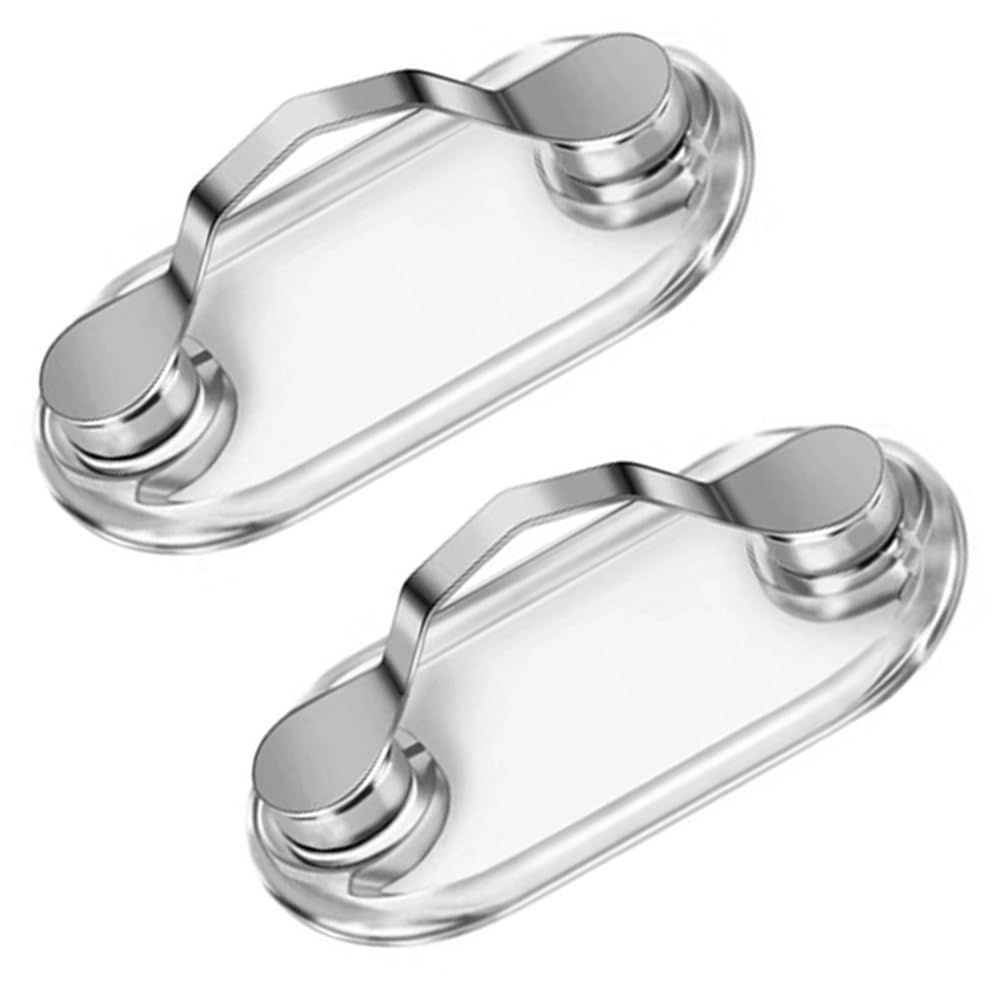2 Pack Silver Magnetic Eyeglass Holder