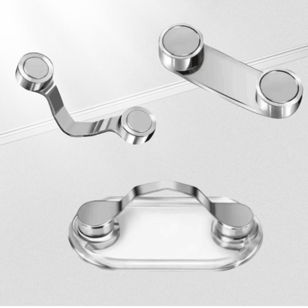 2 Pack Silver Magnetic Eyeglass Holder view 4