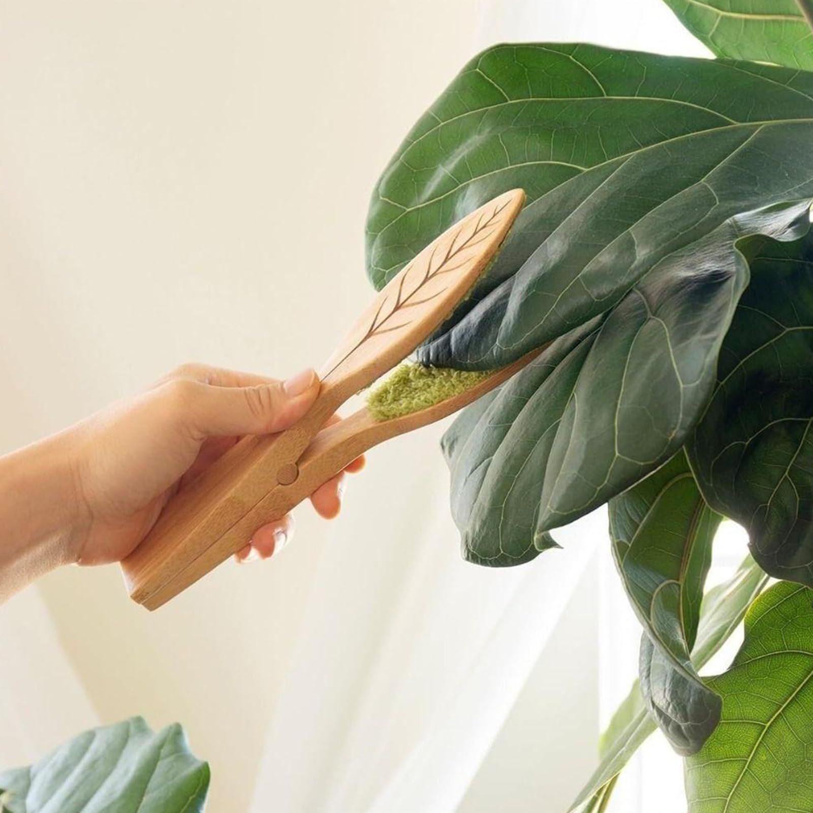 Leaf Cleaning Tongs, House Plant Leaf Cleaning Tongs, Plant leaf Lint cleaner view 2