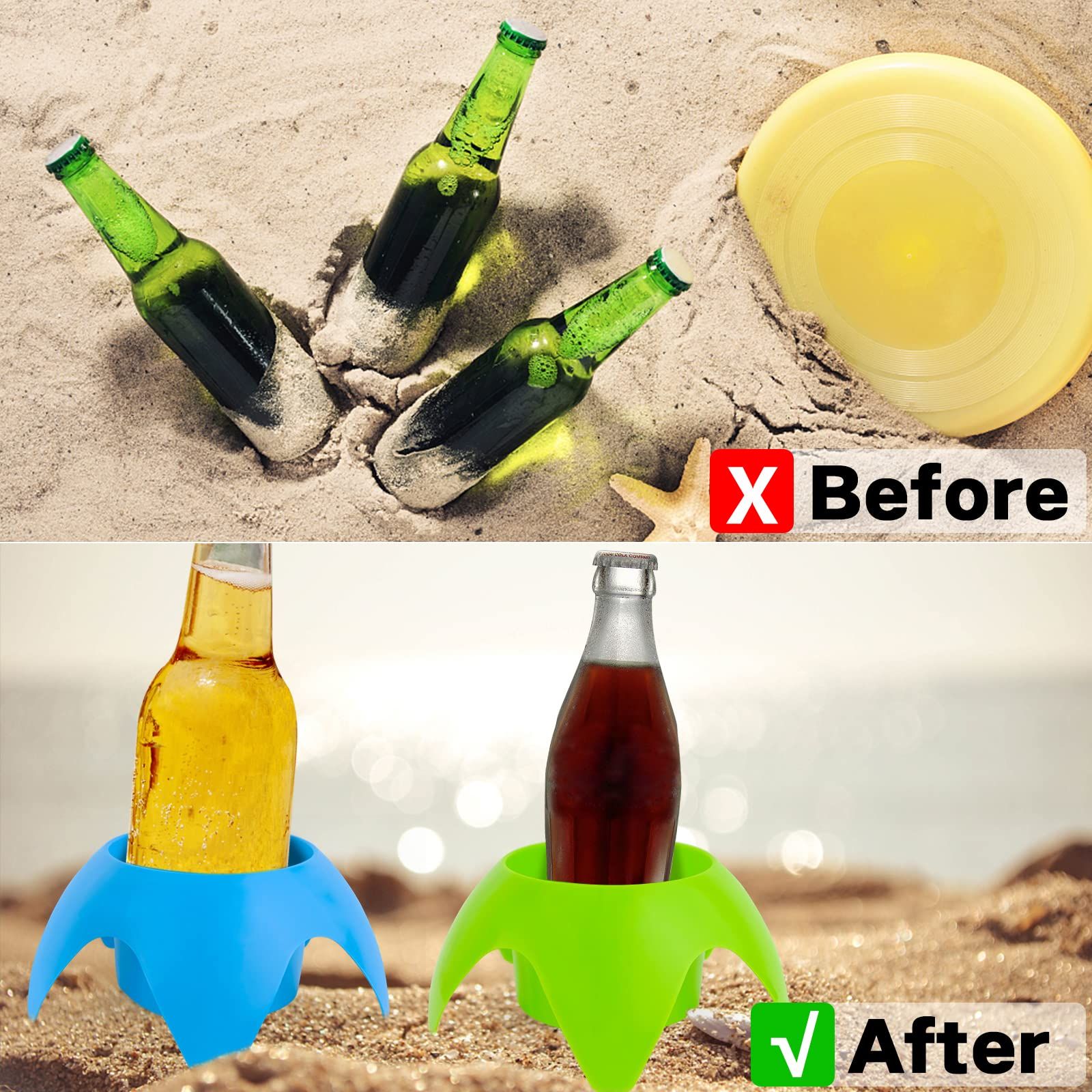 Beach Cup Holder-Beach Accessories for Vacation Beach Drink Holder Sand Cup view 3