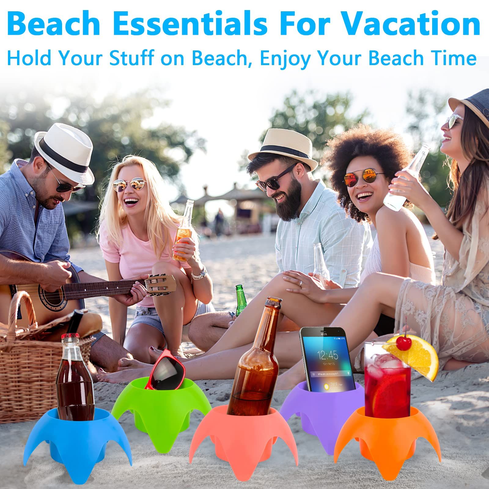 Beach Cup Holder-Beach Accessories for Vacation Beach Drink Holder Sand Cup view 4