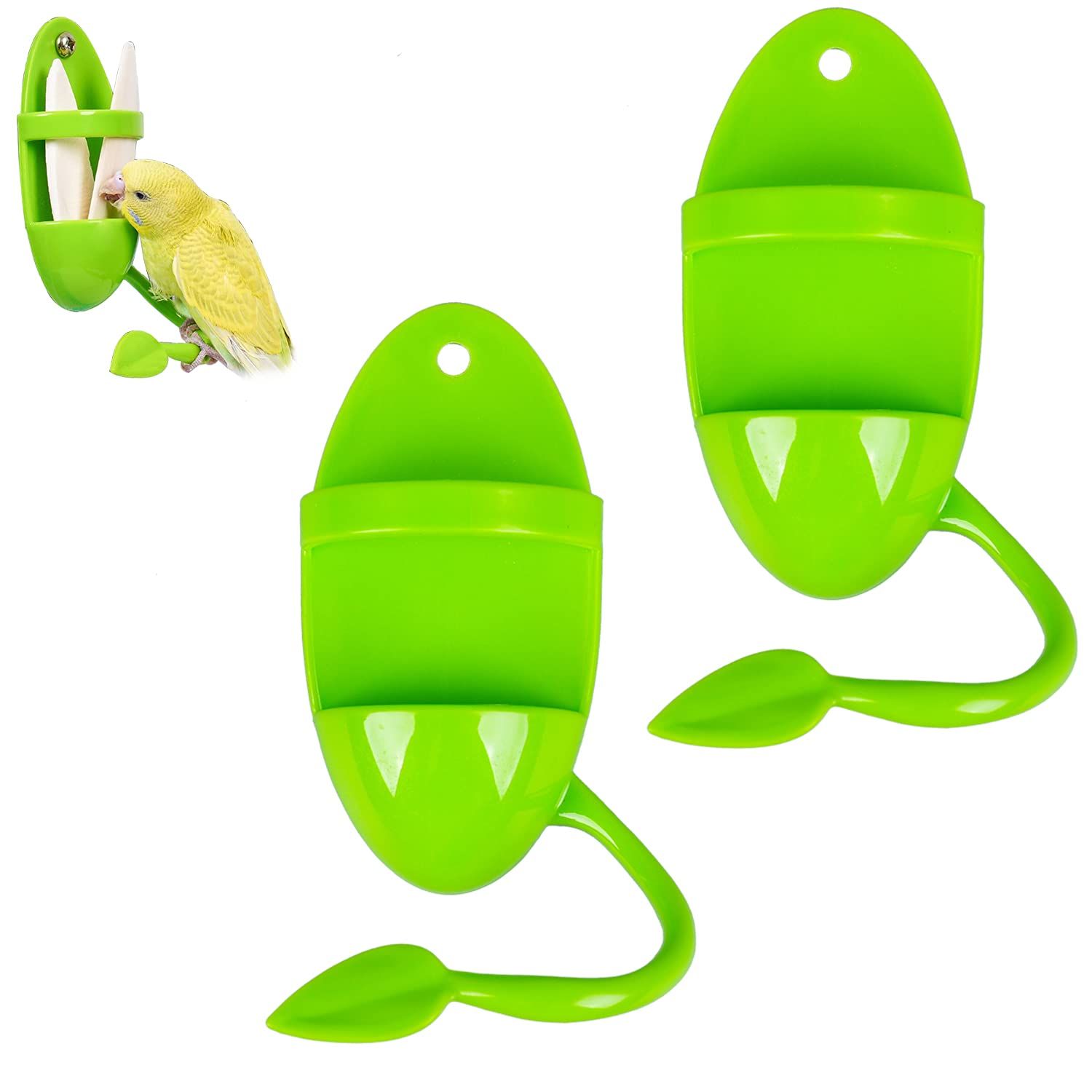 2pcs Plastic Pet Bird Cuttlebone Holder Food Holder
