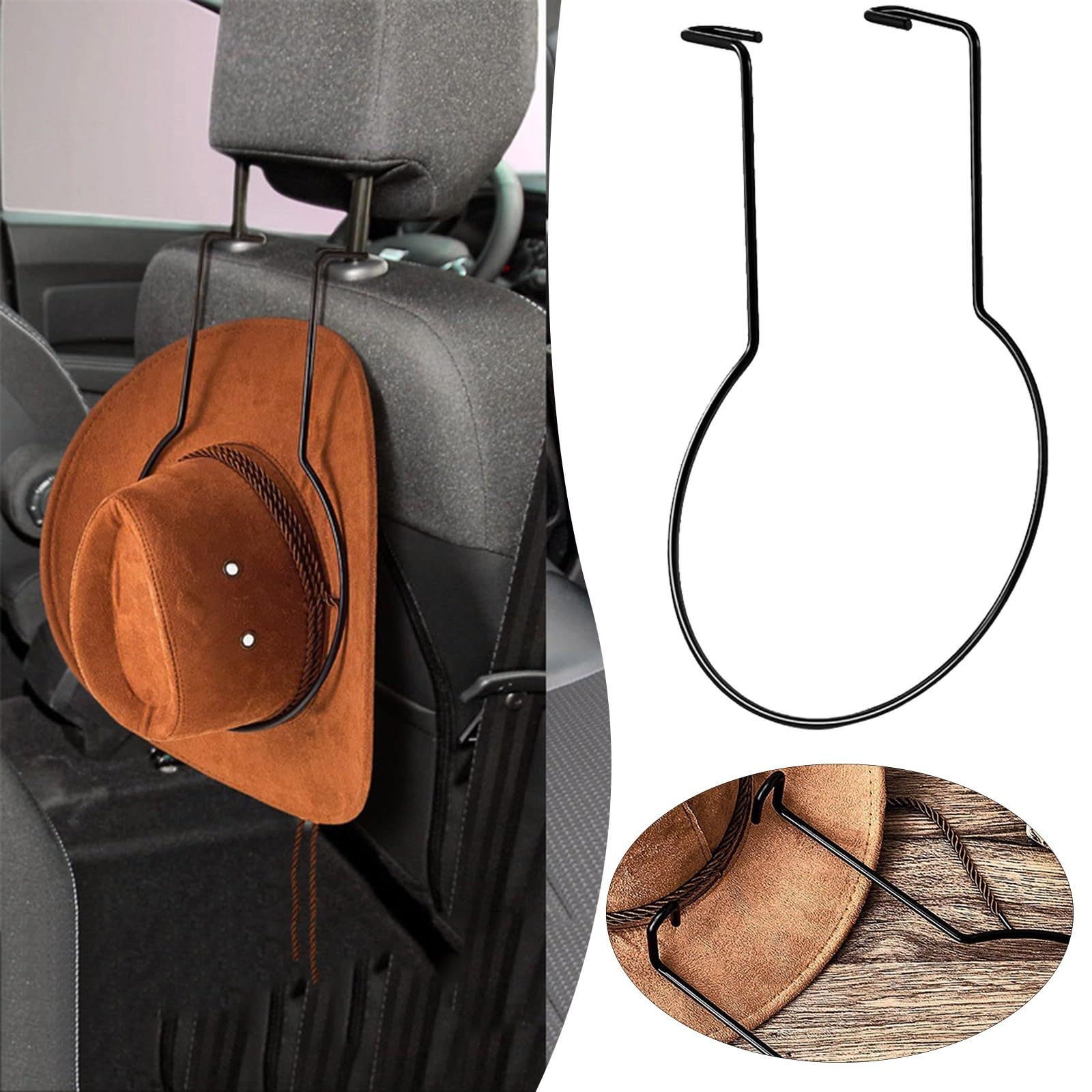 1pcs Cowboy Hat Holder Rack for Truck SUV Car Car Clothes Hanger Bar Coat view 3