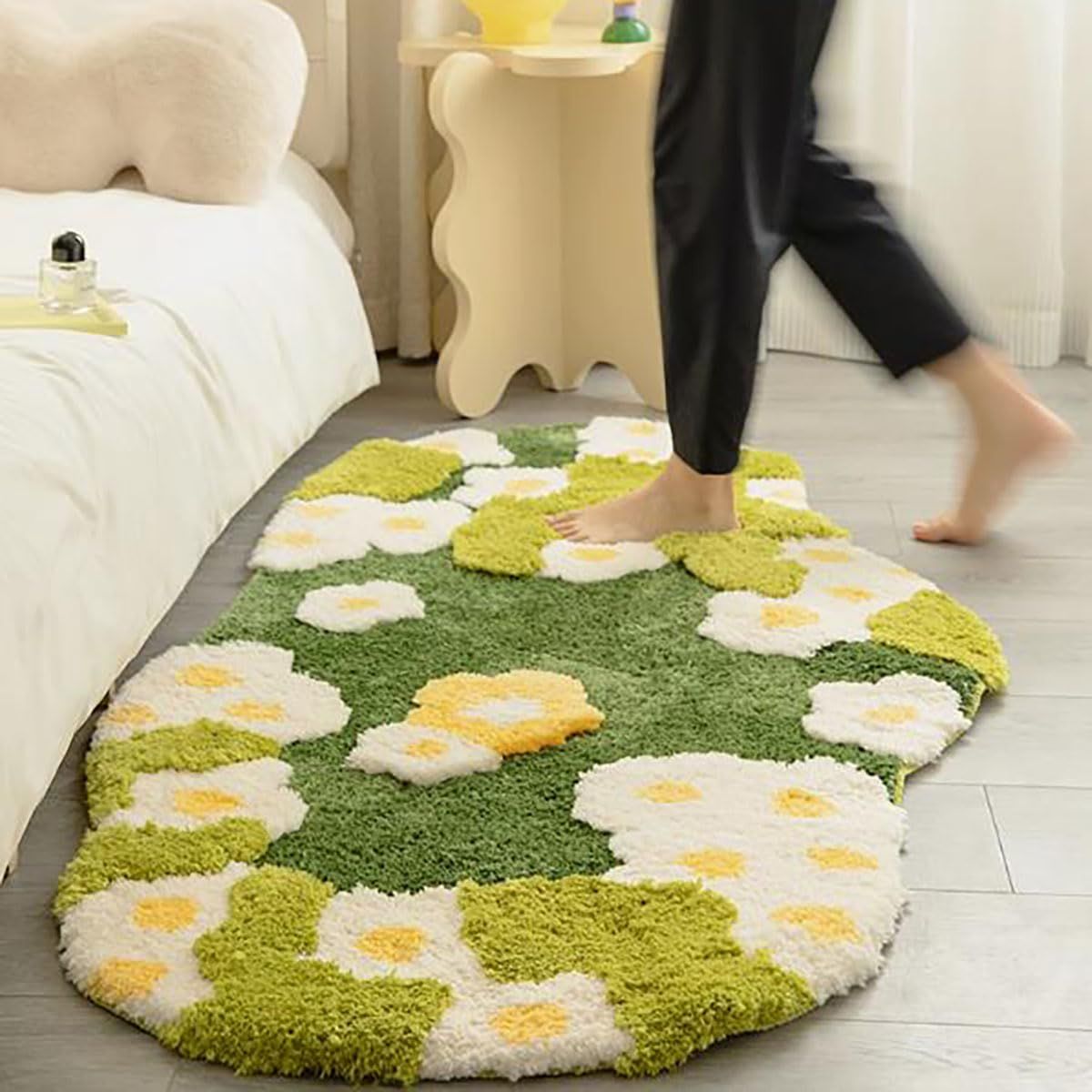 3D Stereo Irregular Rug Flowers Grass Moss Rug for Living Room Bedroom Home