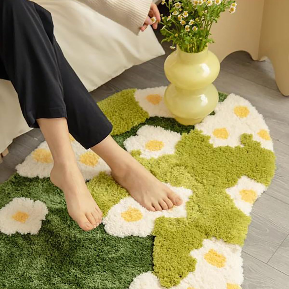 3D Stereo Irregular Rug Flowers Grass Moss Rug for Living Room Bedroom Home view 3