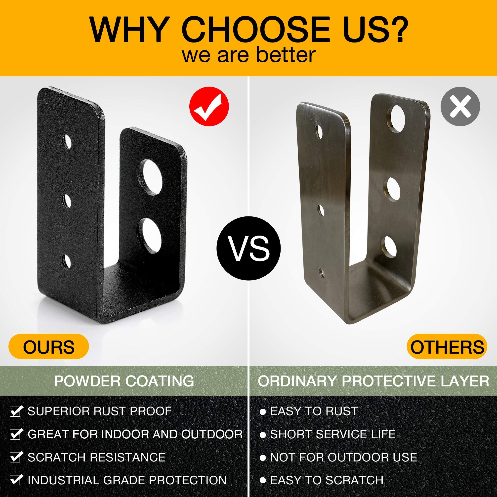 2x4 Door Barricade Brackets (2 pcs) view 3