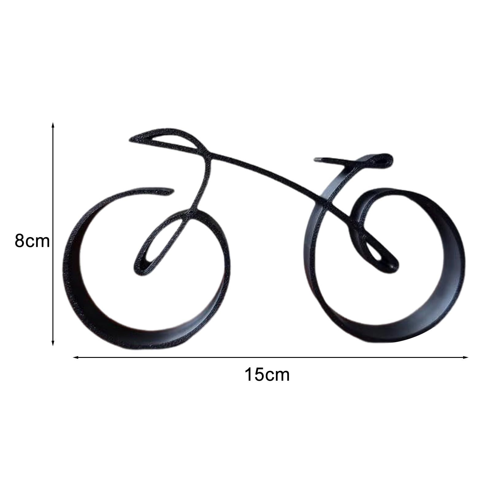 Wire Sculpture Ornaments Wire Framed Bicycle Sculpture Minimalistic Simple view 2