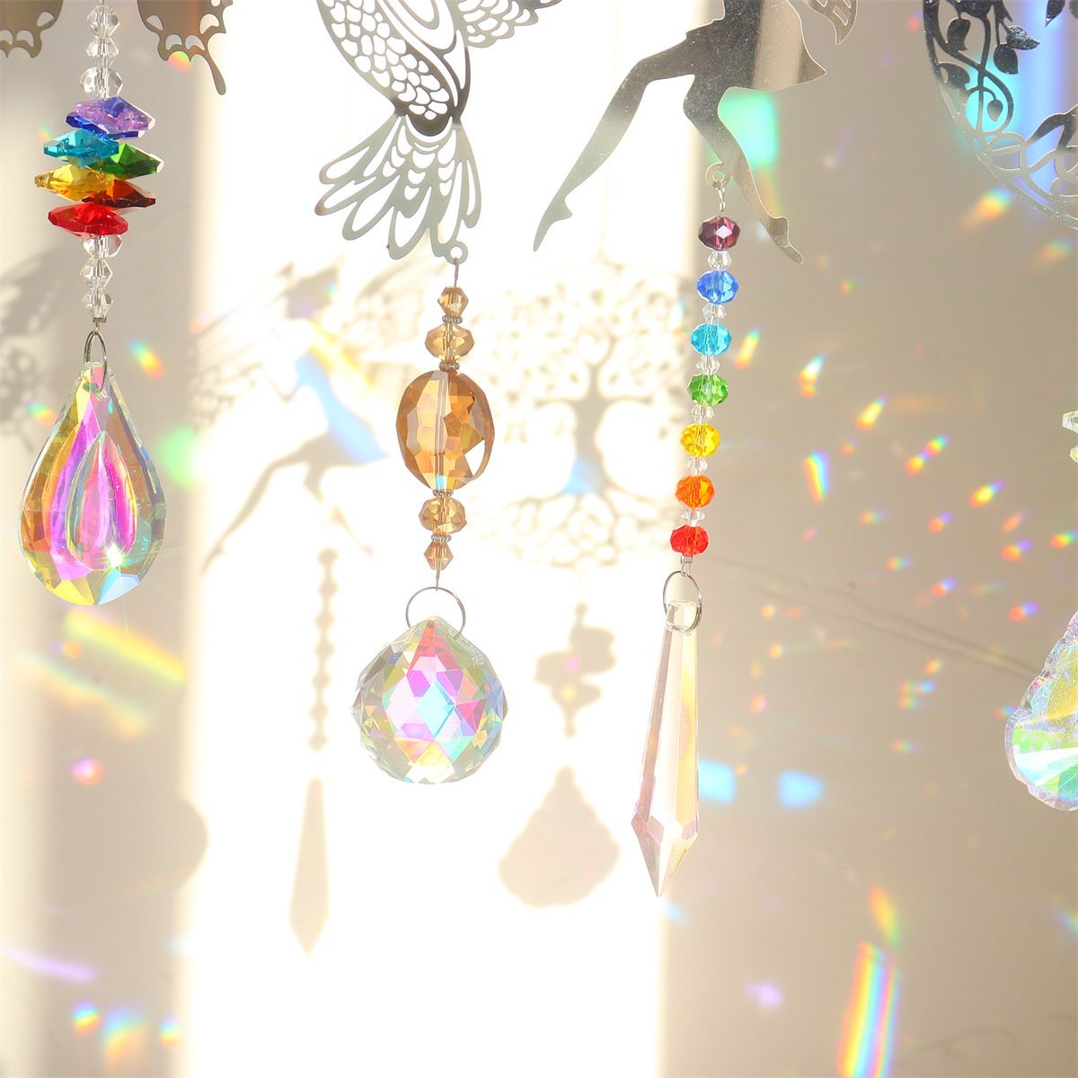 Indoor Window Sun Catcher Colorful Crystal Suncatcher Prism Rainbow Maker view 3