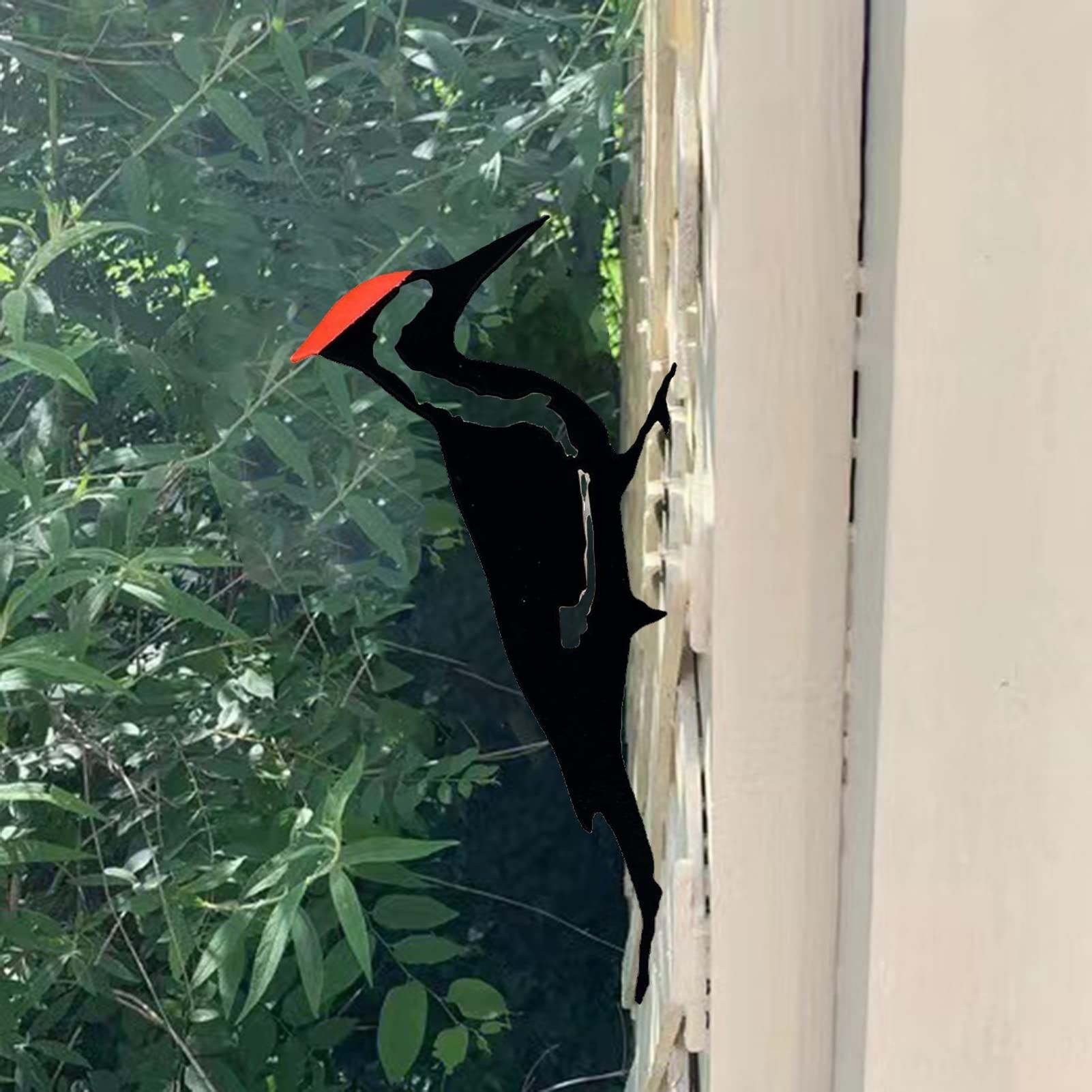 Woodpecker Silhouette Statue for Tree view 3
