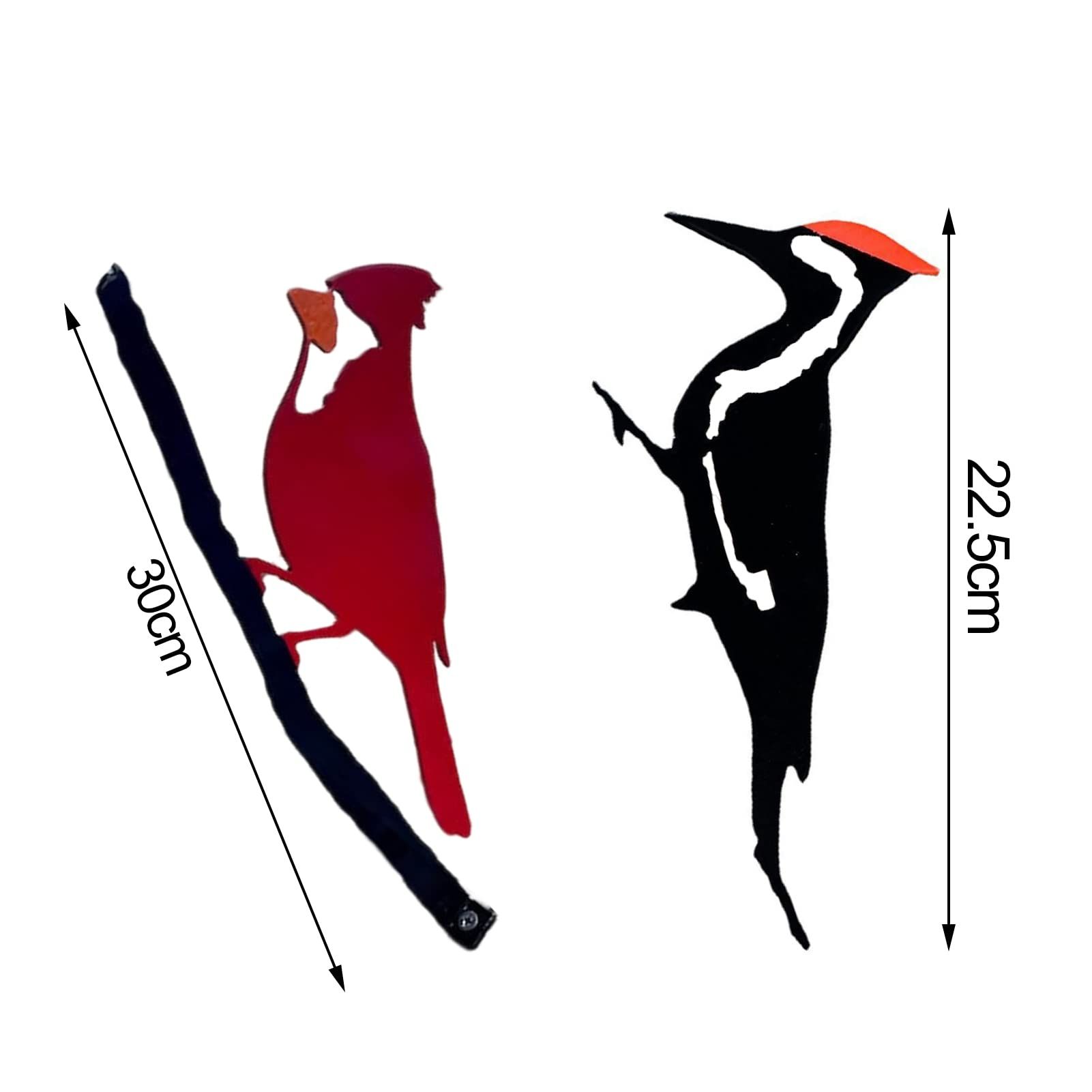 Woodpecker Silhouette Statue for Tree view 5
