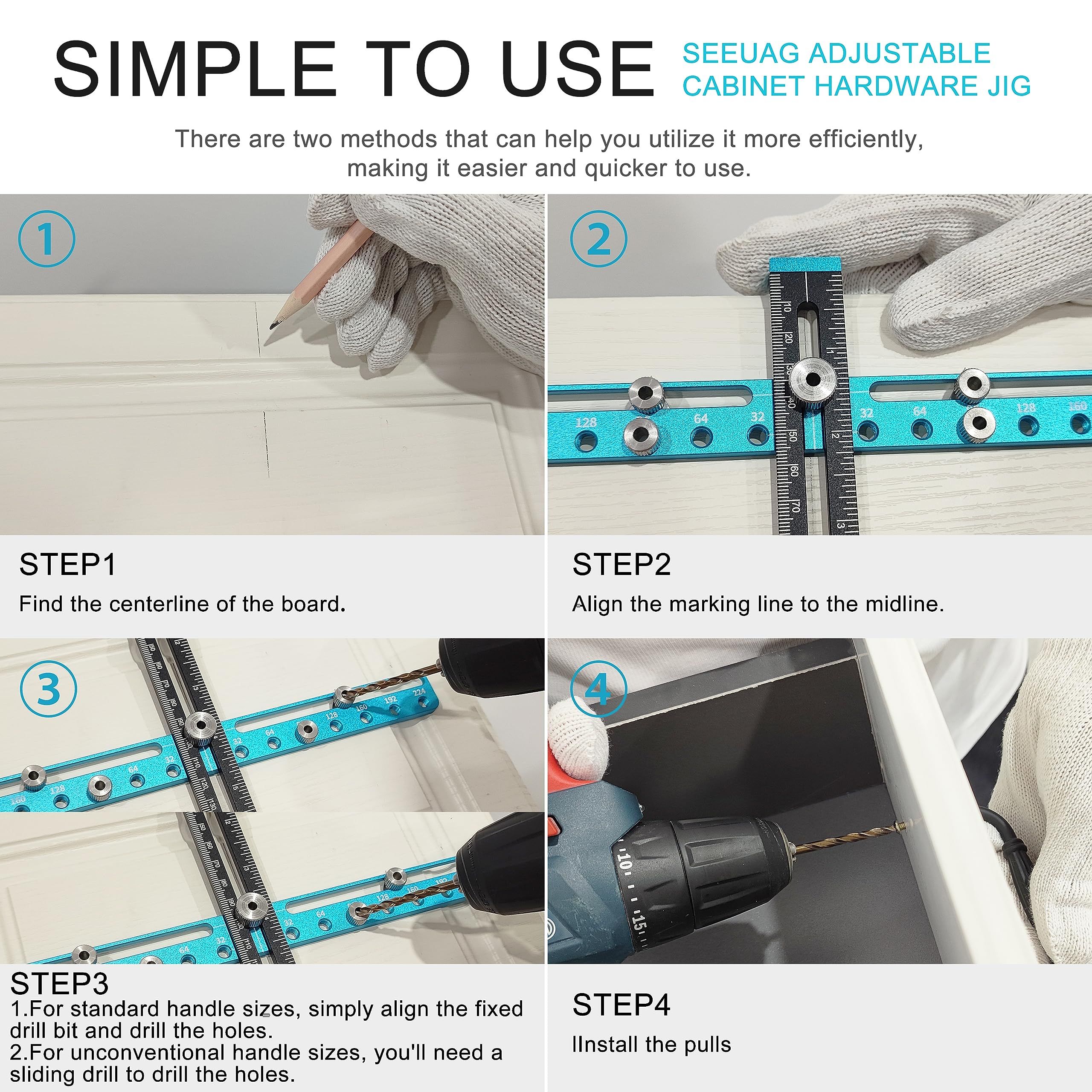 Cabinet Hardware Doweling Jig view 5