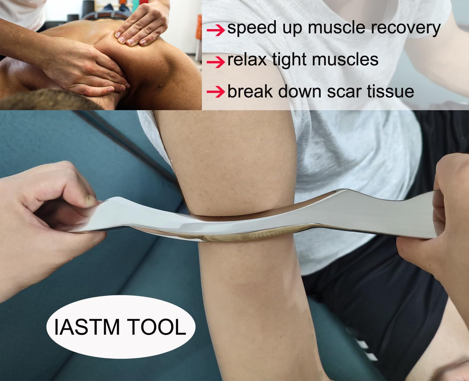 Stainless Steel Gua sha Scraping Massage Tool Tools Great Soft Tissue view 4