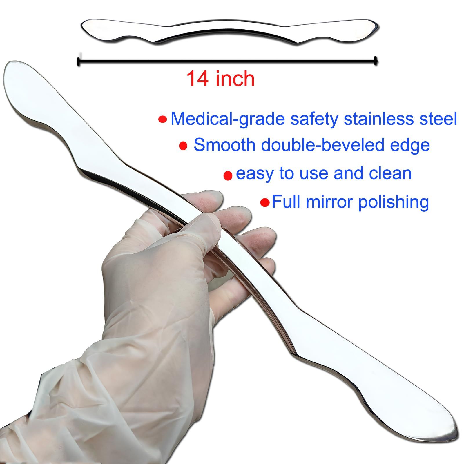 Stainless Steel Gua sha Scraping Massage Tool Tools Great Soft Tissue view 5