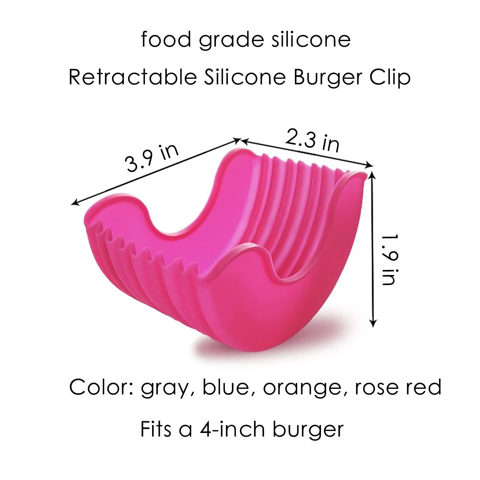 Retractable Reusable Hamburger Sandwich Burger Holders Fixed Box Clip Rack view 4