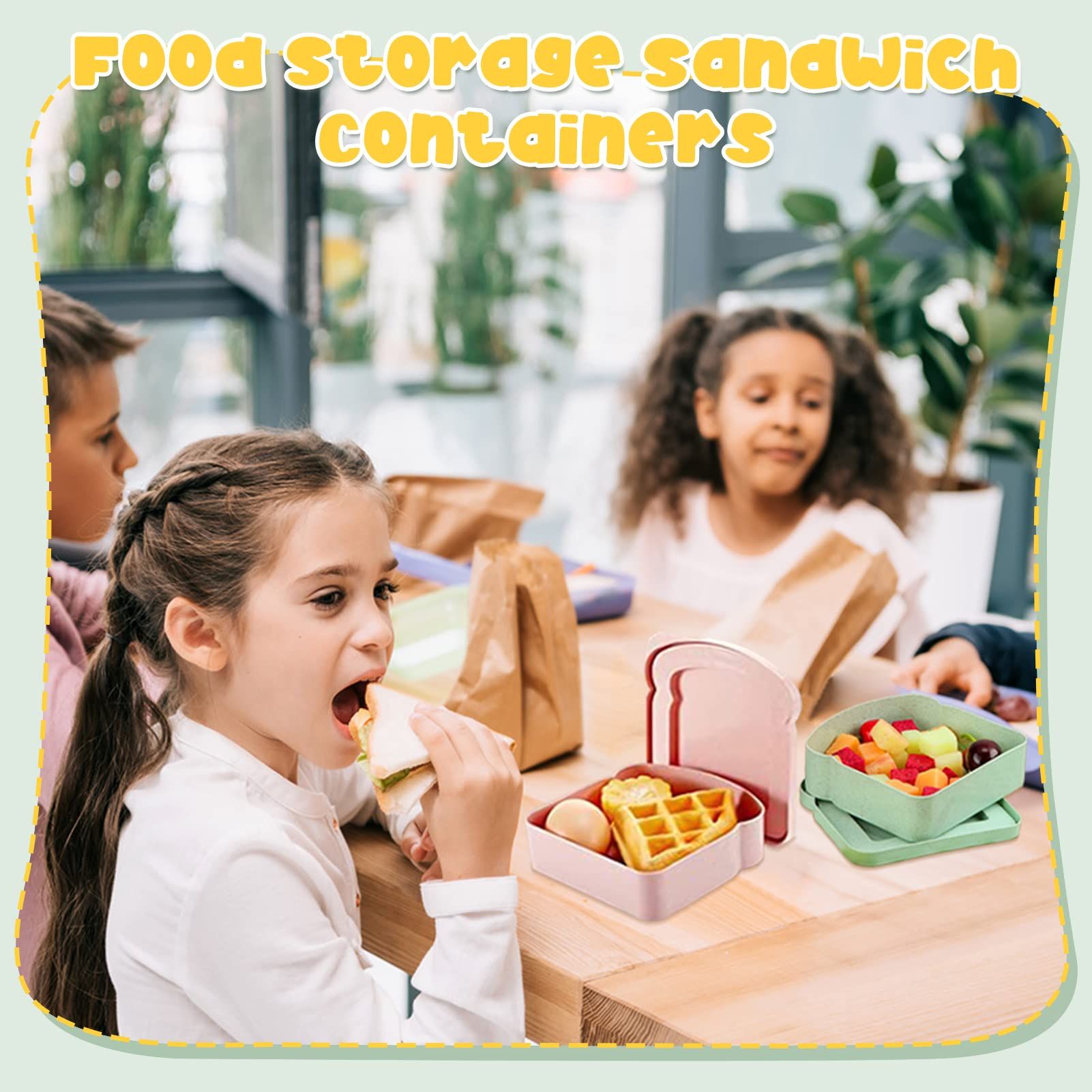 4Pcs Sandwich Containers for Lunch Boxes view 4