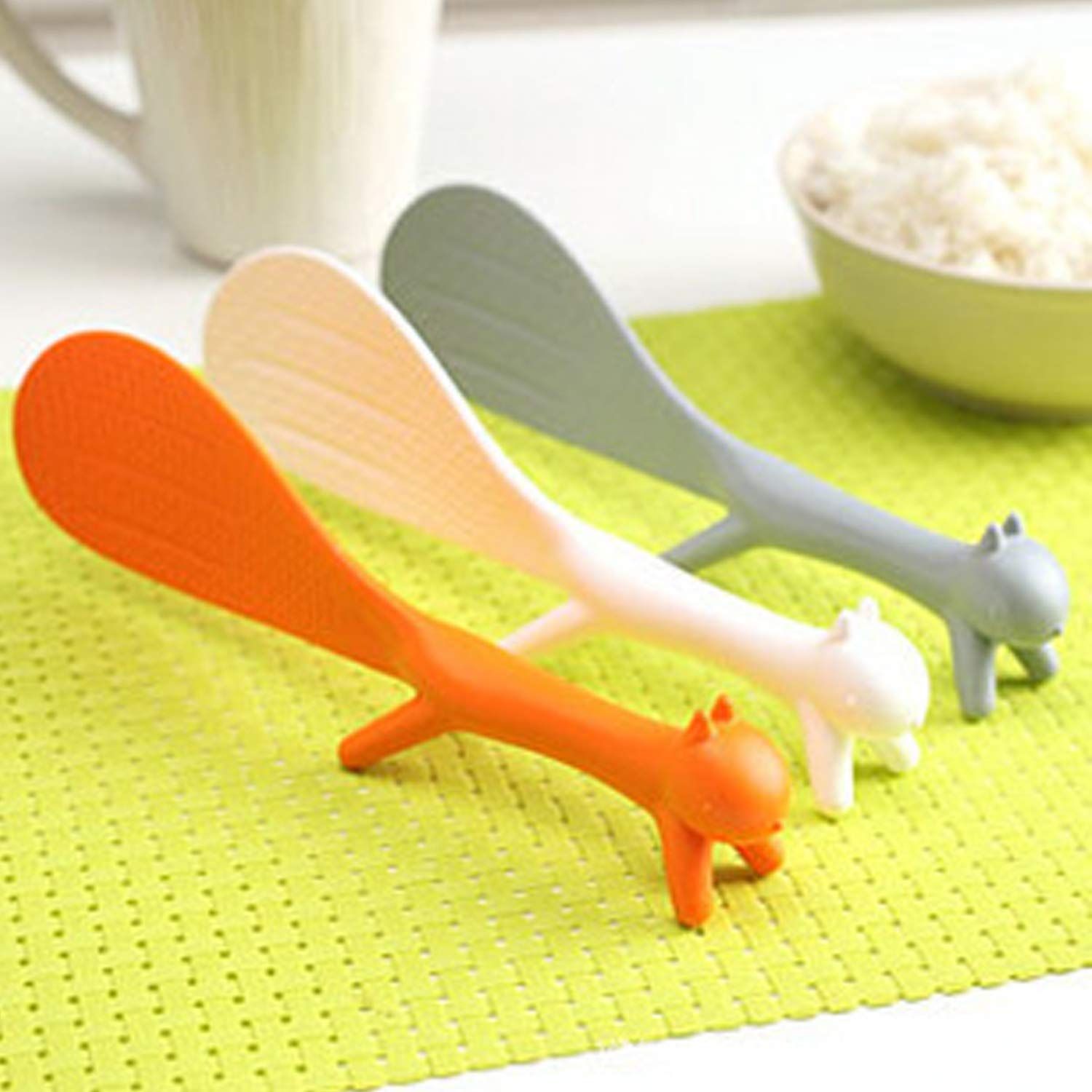Rice Cooker Bowl Spoon Spatula Creative Home Kitchen Tool Cute Shaped Squirrel view 3