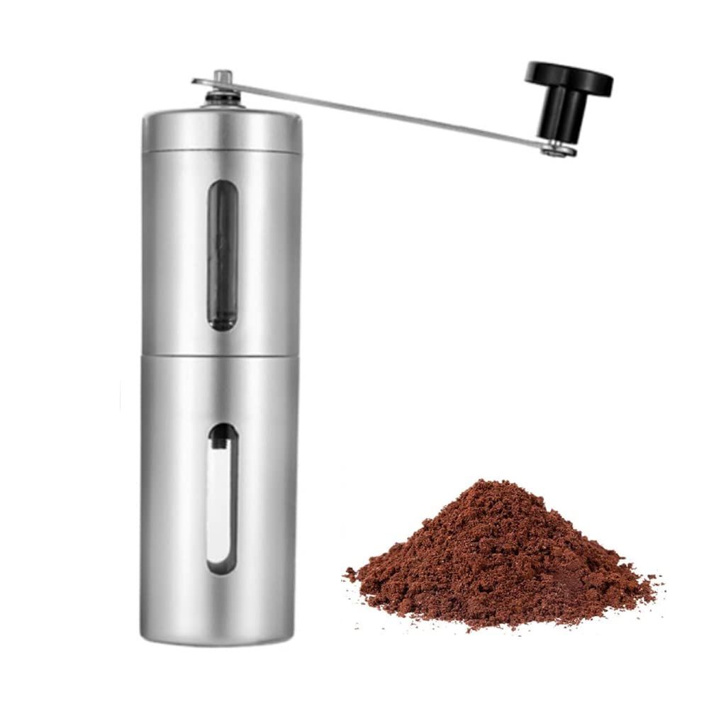 Manual Coffee Grinder, Stainless Steel Hand Coffee Grinder with Conical Burr