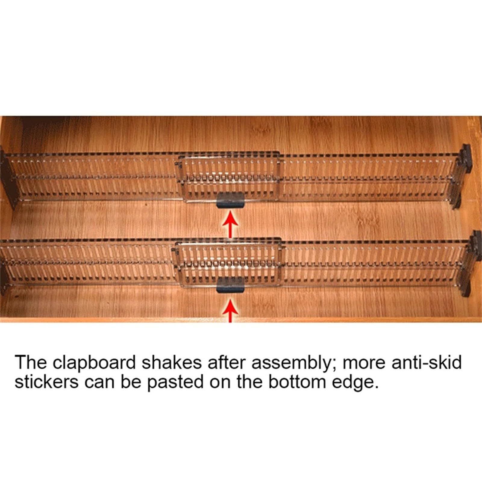 Adjustable Clapboard Drawer Divider ，2pcs Partition DIY Durable Storage view 3