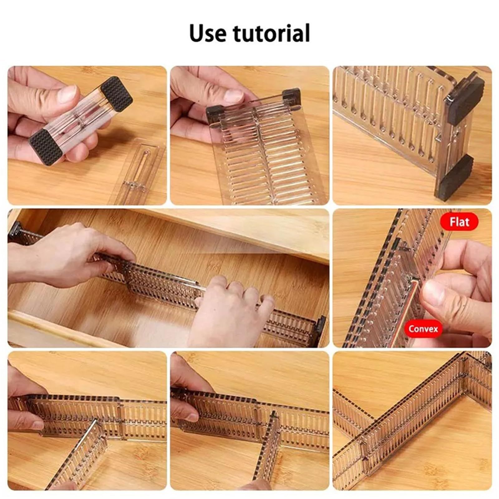 Adjustable Clapboard Drawer Divider ，2pcs Partition DIY Durable Storage view 4
