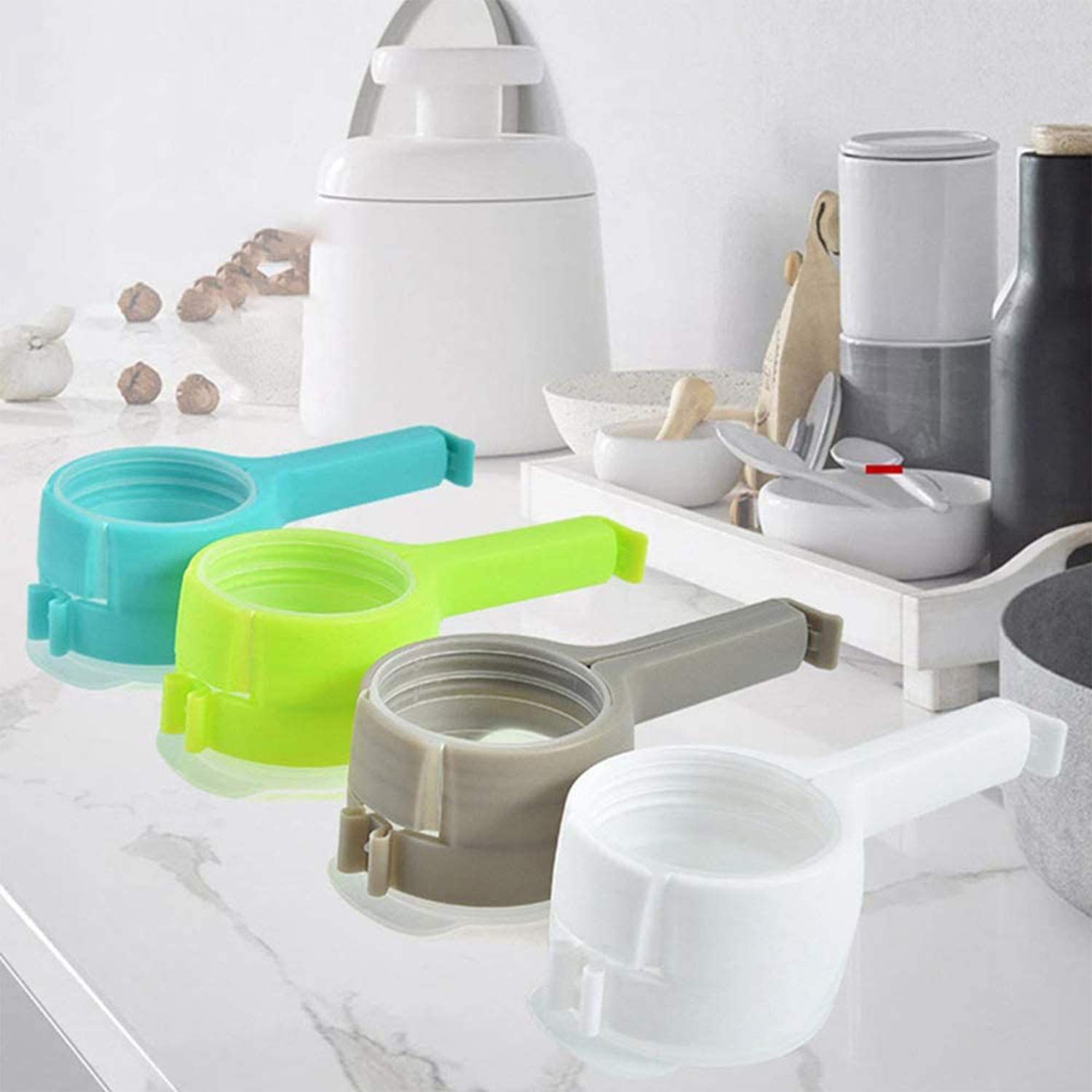 Bag Clips for Food Set - 4pk Food Clips to Seal Pour Food Storage Bag Clip view 4