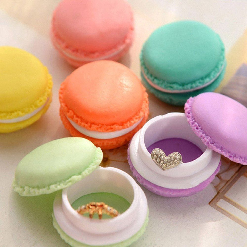 6 PCS Colorful Mini Macaron Shape Storage Box Candy Jewelry Organizer Pill view 3