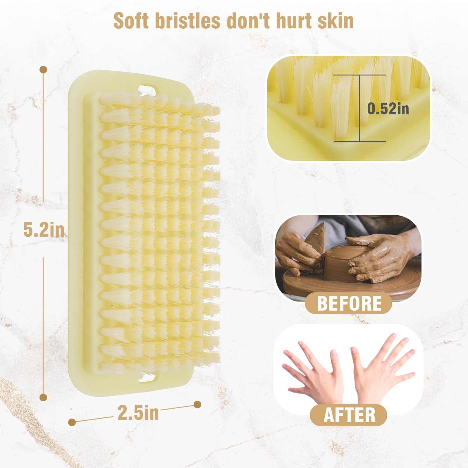 Heavy Duty Nail Brush Fingernail Scrub Brush view 4