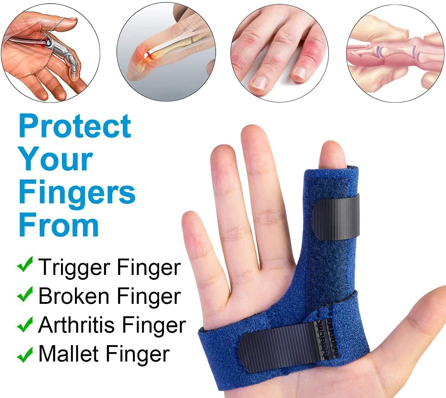 Finger Brace, Trigger Finger Splint for Index Middle Ring Pinky Finger view 3