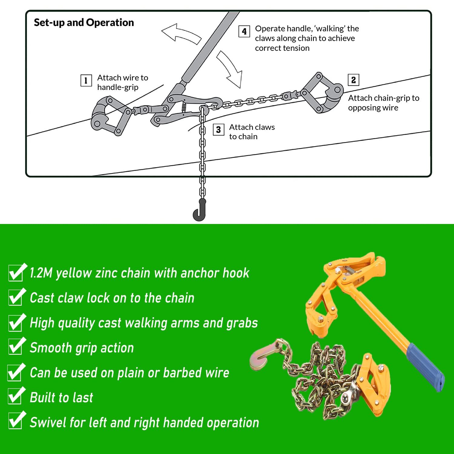 Fence Stretcher Tensioner Chain Strainer Heavy Duty Fence Puller Energiser view 5